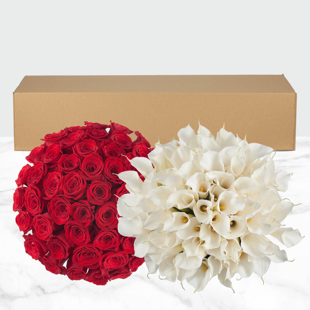 30-stem Calla Lilies and 75-stem Roses