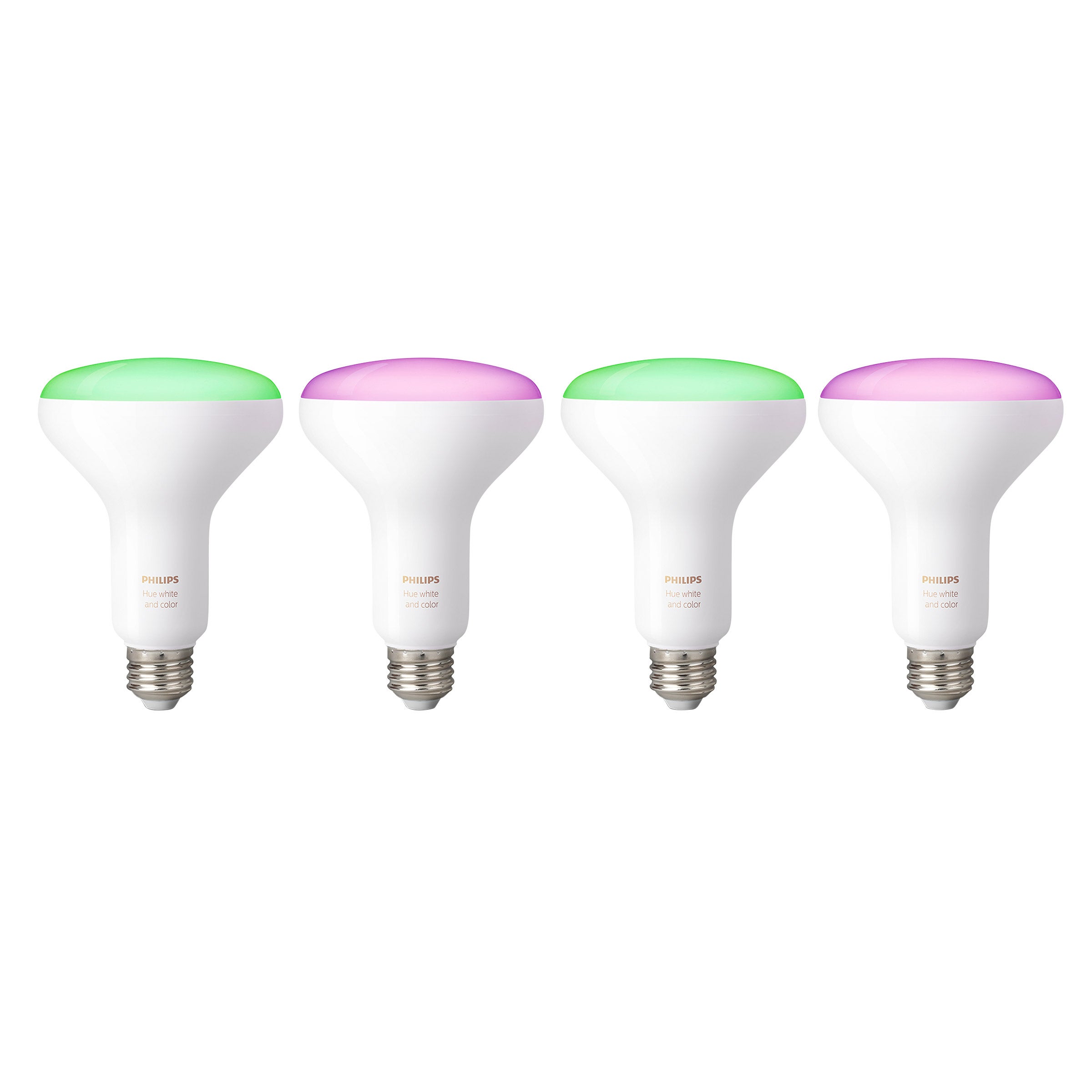 Philips Hue White and Color BR30 LED Smart Bulbs, 4-pack