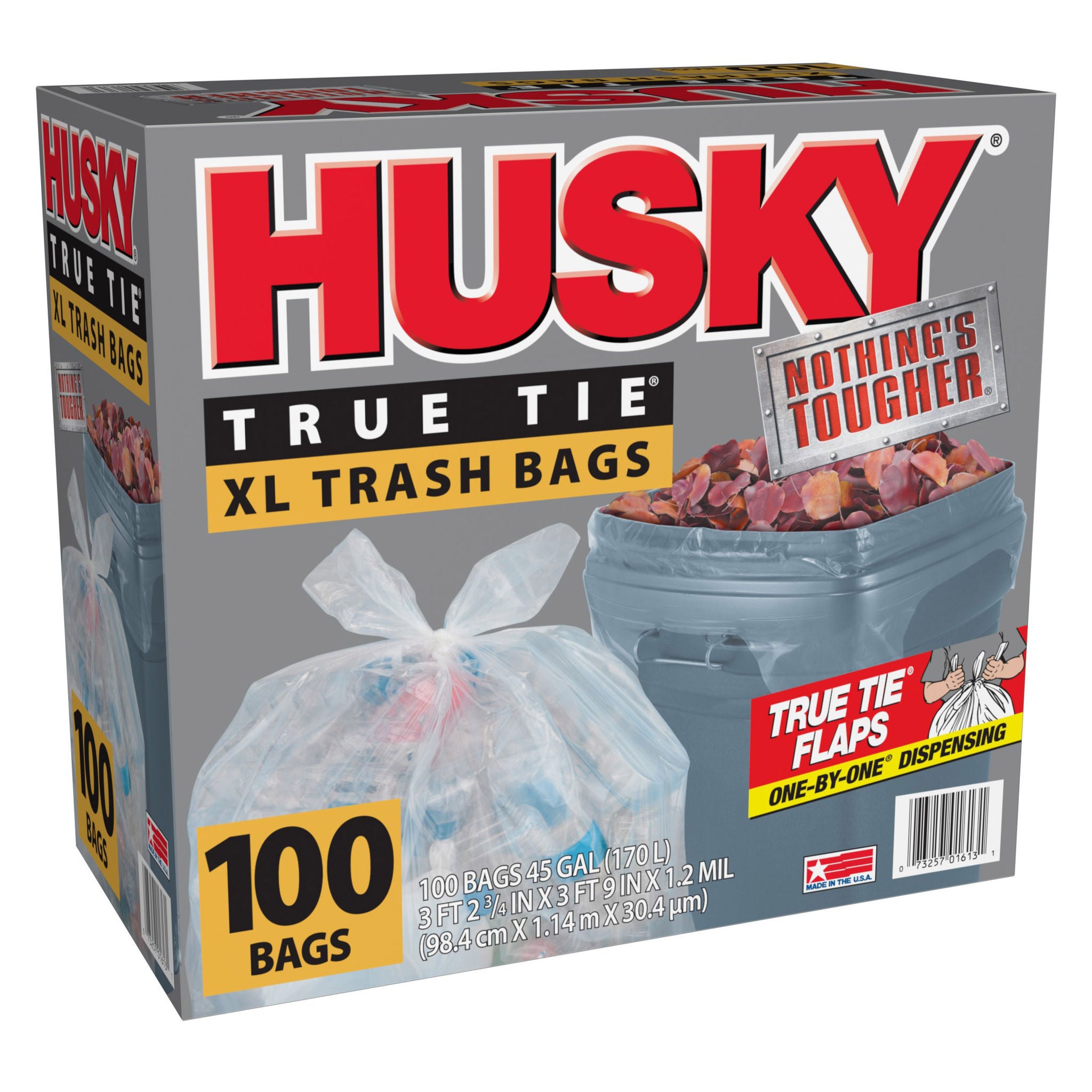 Husky 45 Gallon XL Trash Bags, 100-count