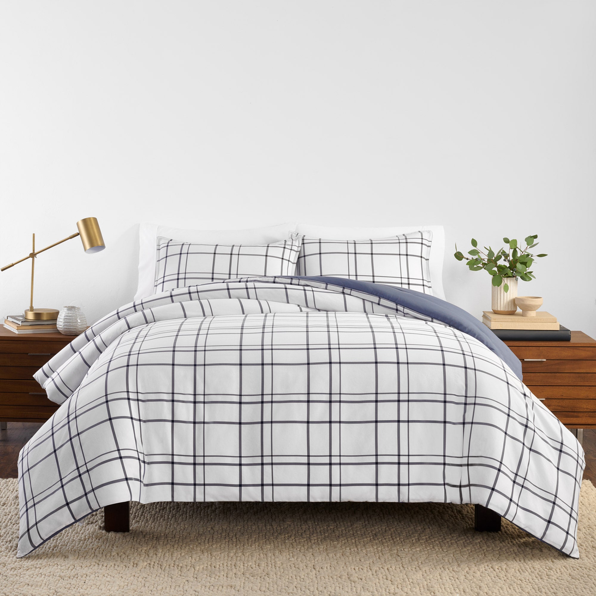 Thomasville Relaxed Comforter Set, Blue Plaid
