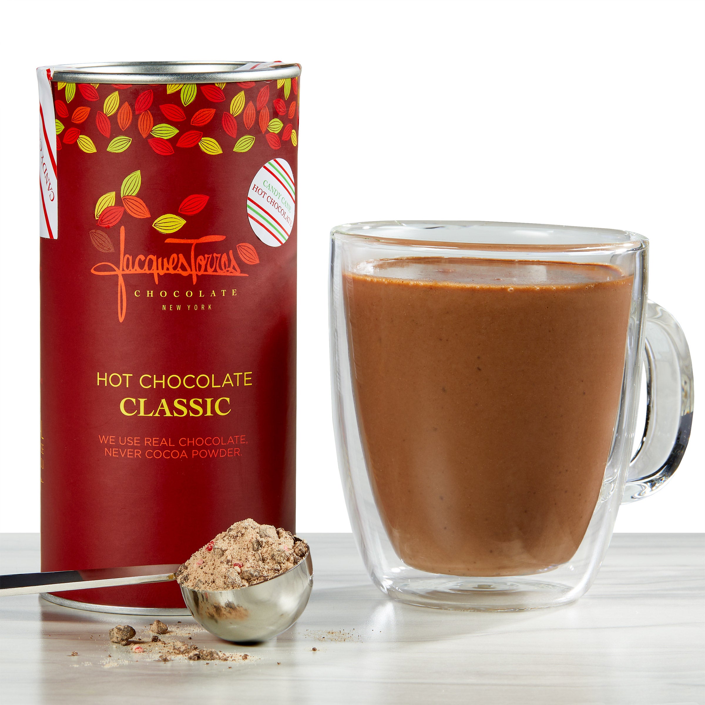 Jacques Torres 14 oz. Assorted Hot Chocolate Tin & Candy Cane Hot Chocolate Tin, 3 Count, 42 oz. Total