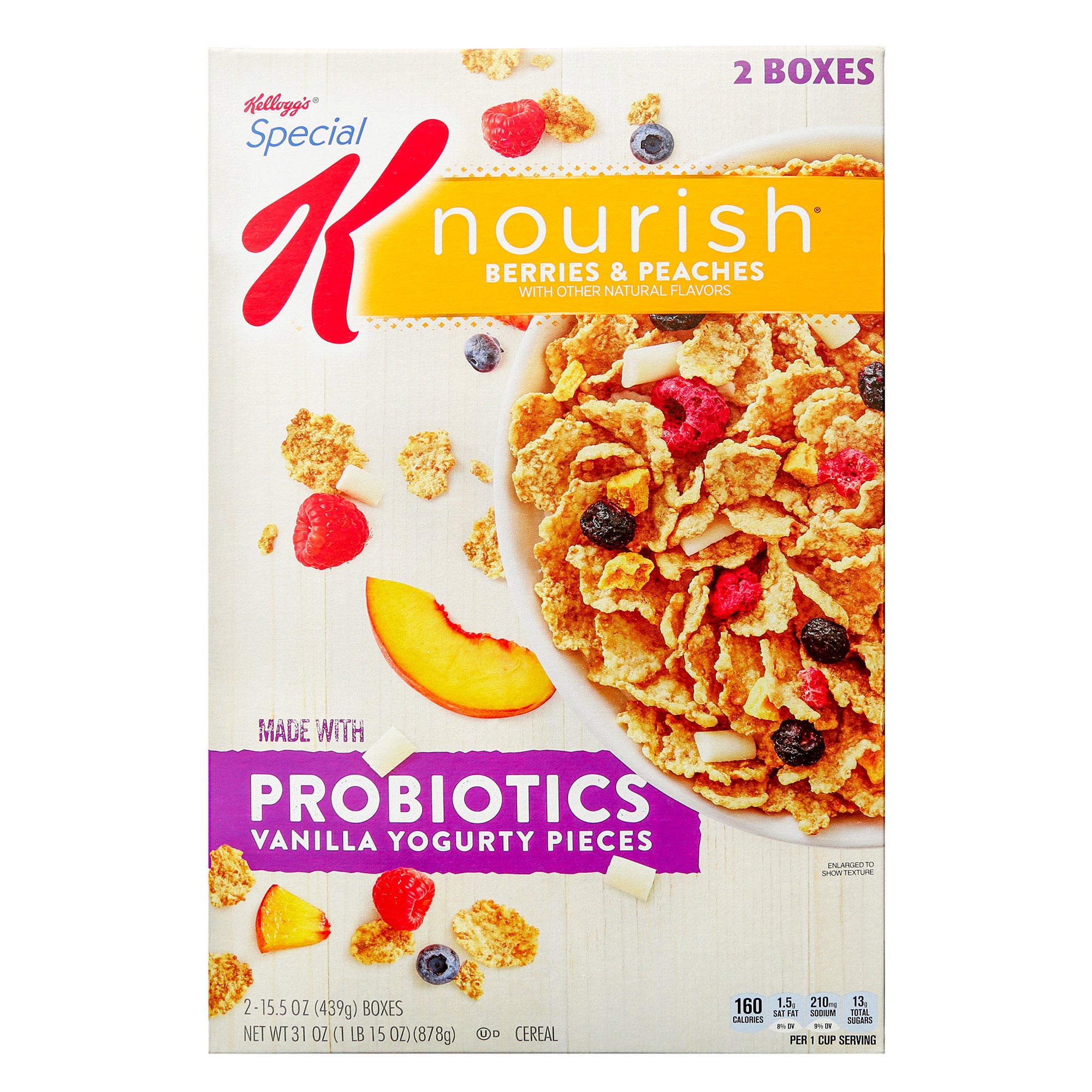 Kellogg's Special K Nourish Berries & Peaches, 15.5 oz. 2-count
