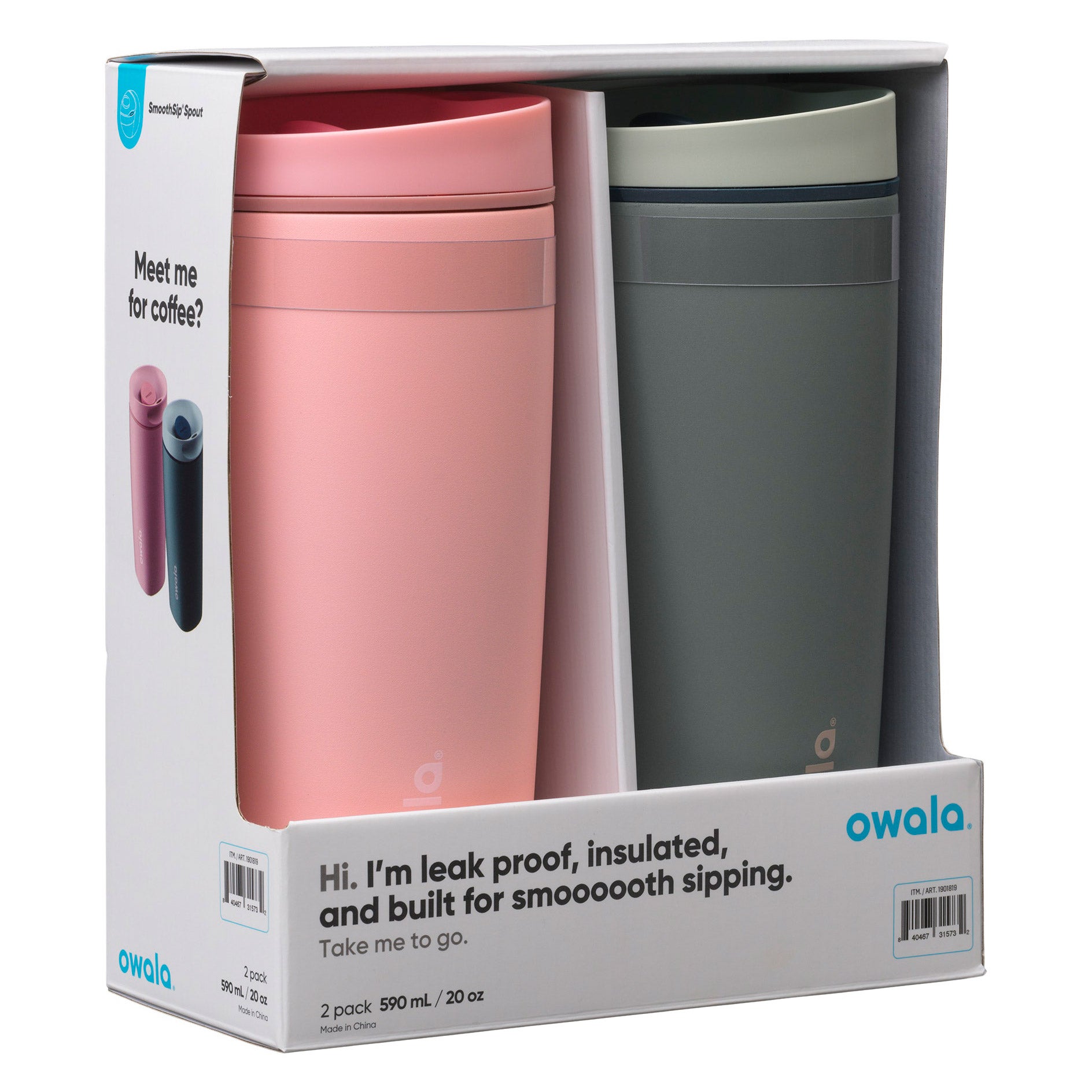 Owala SmoothSip Slider 20oz 2-pack