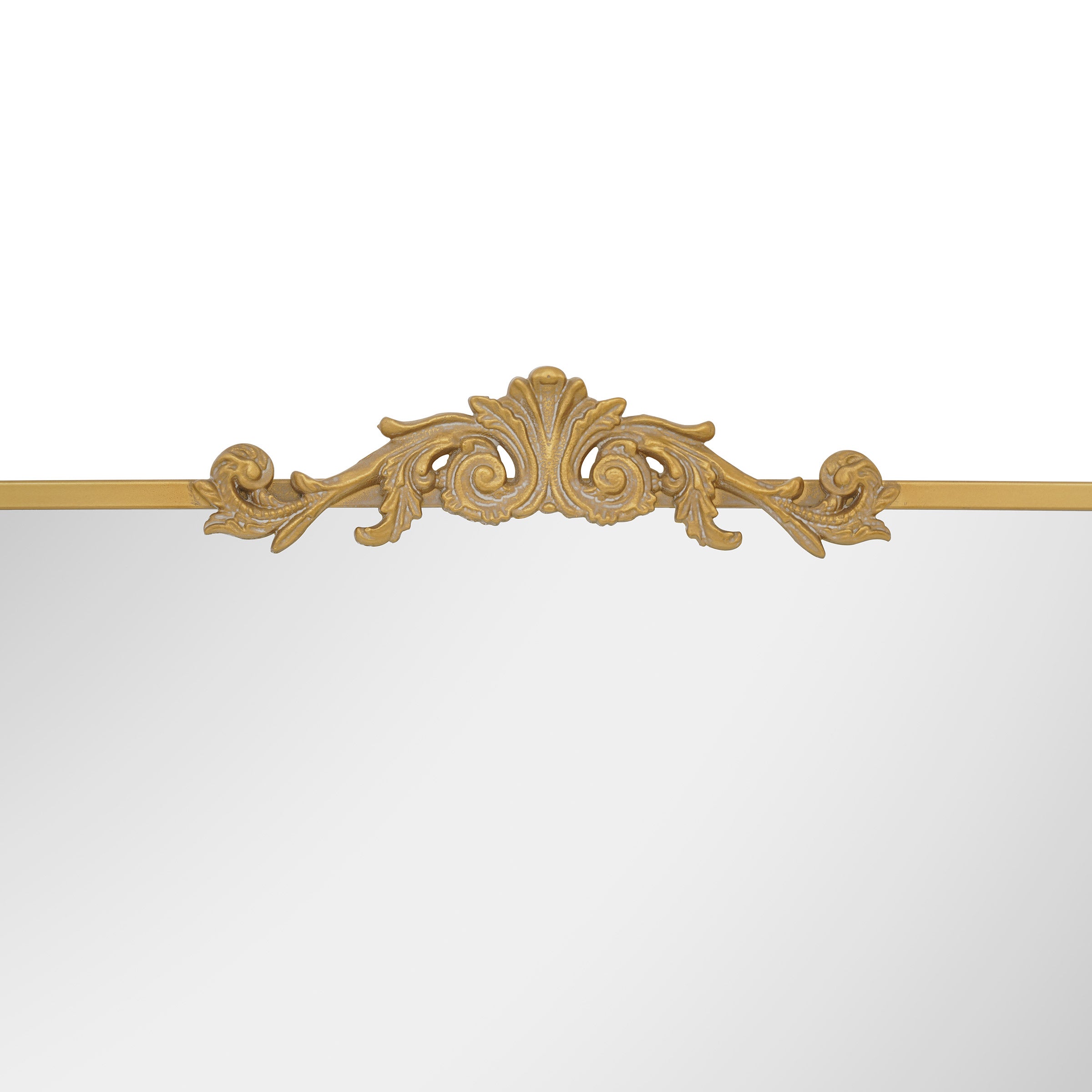 Antique Gold 26” Scroll Wall Mirror