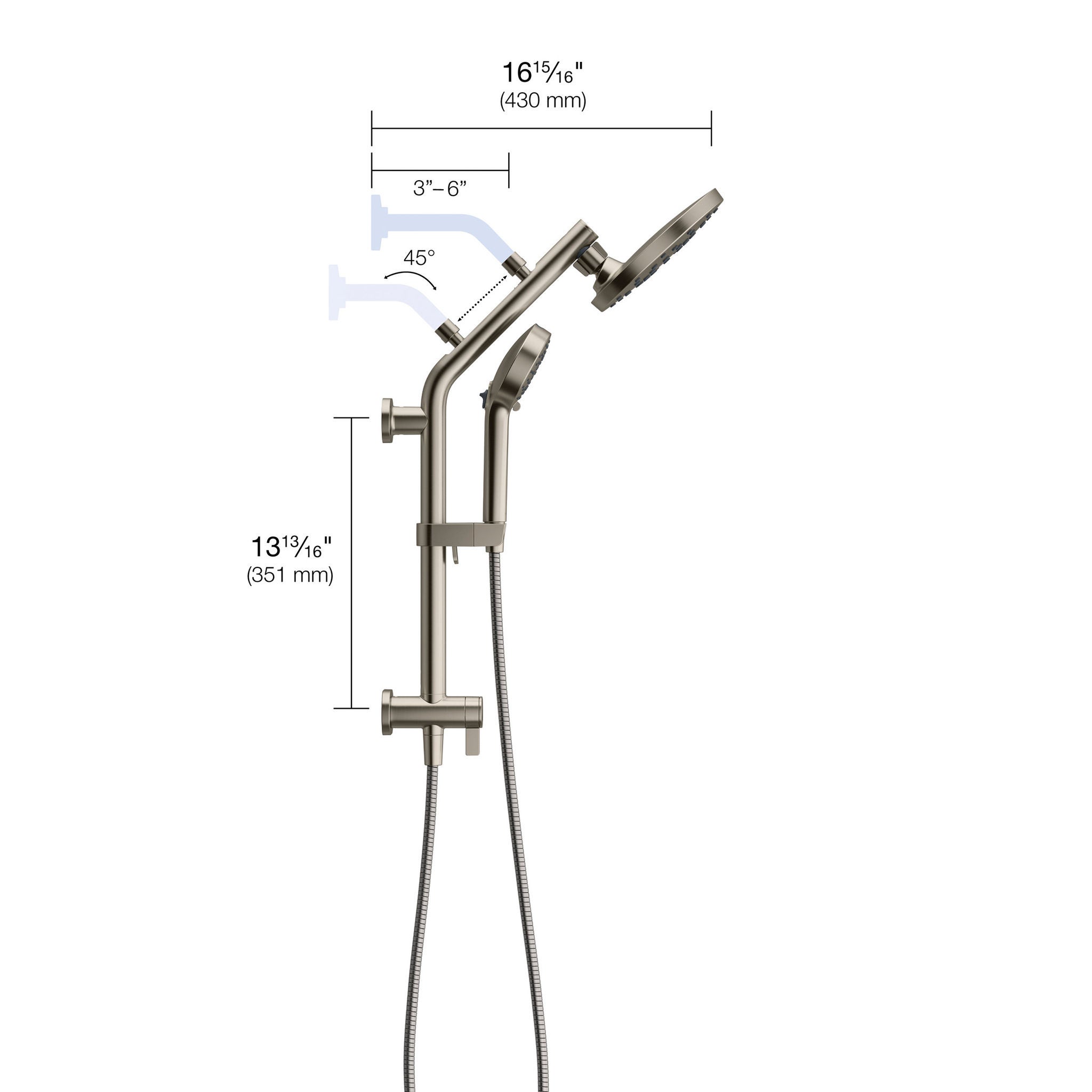 Kohler HydroRail 3-in-1 Multifunction Showerhead and Column Kit