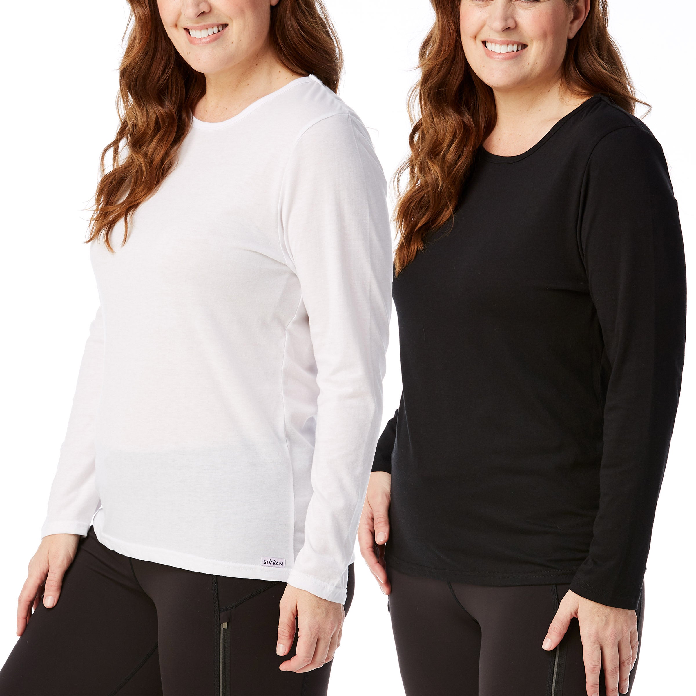 Lucky Brand Ladies' Long Sleeve Crew, 2-pack