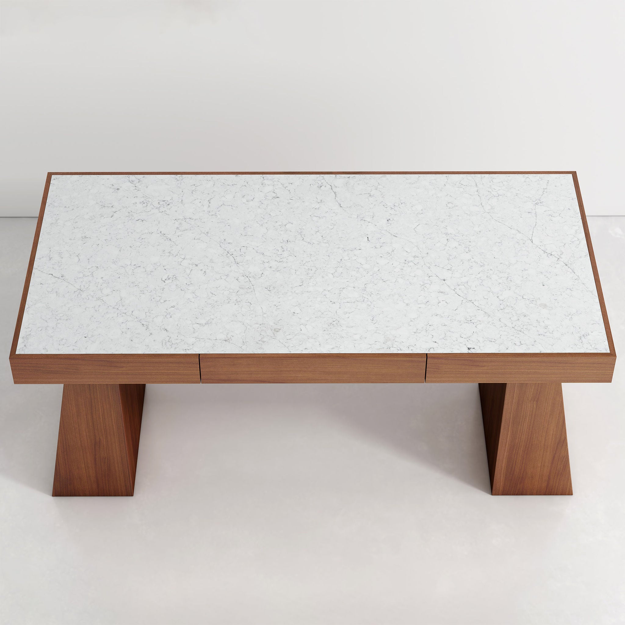 Como 63” Carrara Quartz Desk