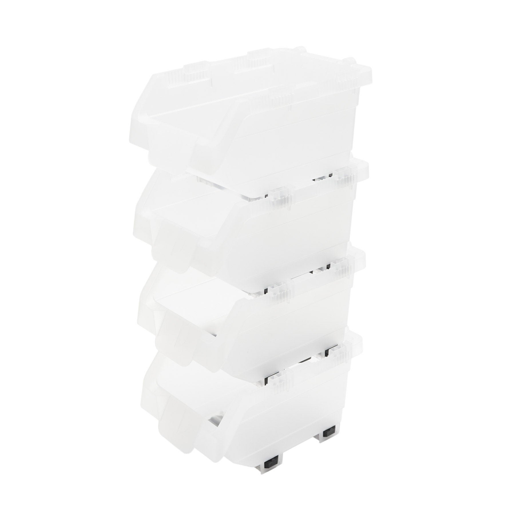Clearly Stacking Storage Bins, 16-pack