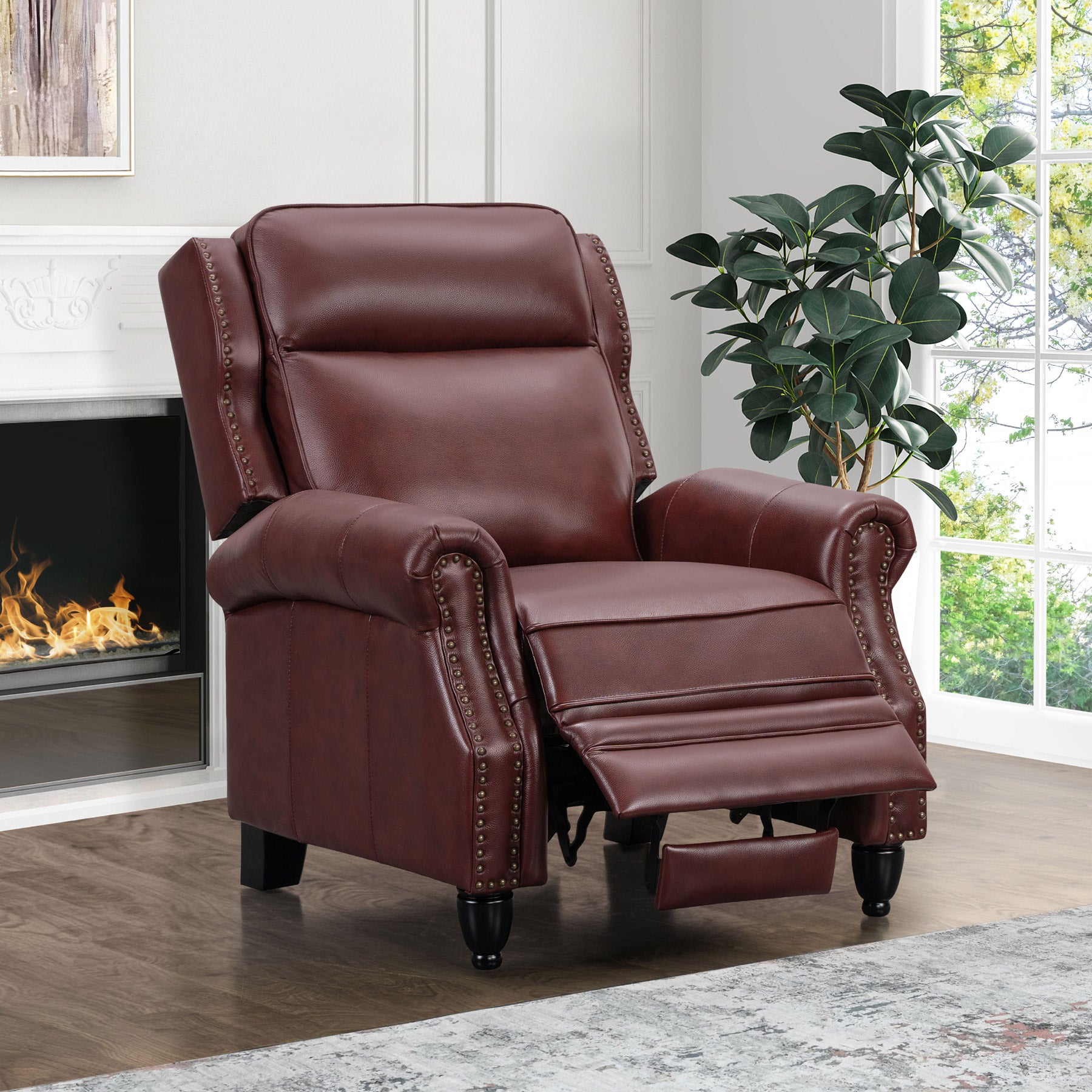 Pollenzo Leather Pushback Recliner