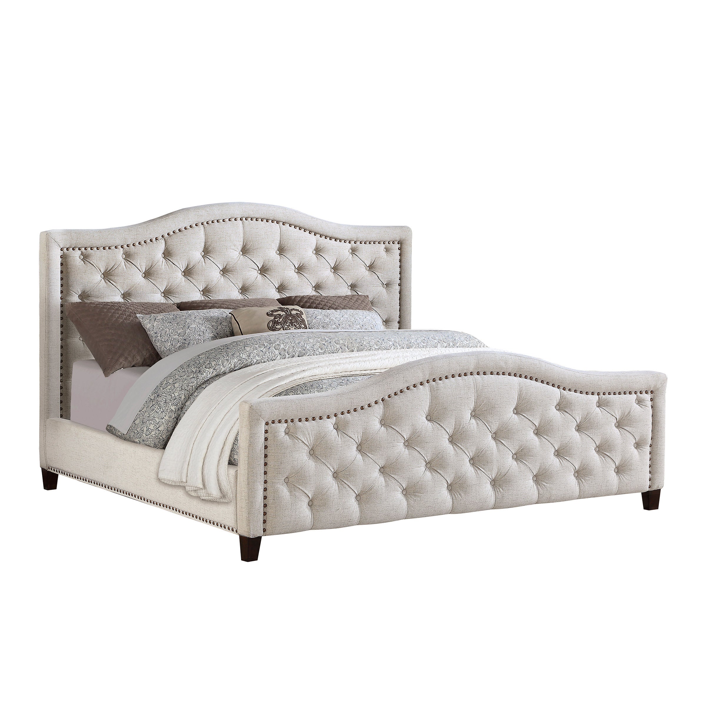 Pulaski Button Tufted Upholstered Queen Bed