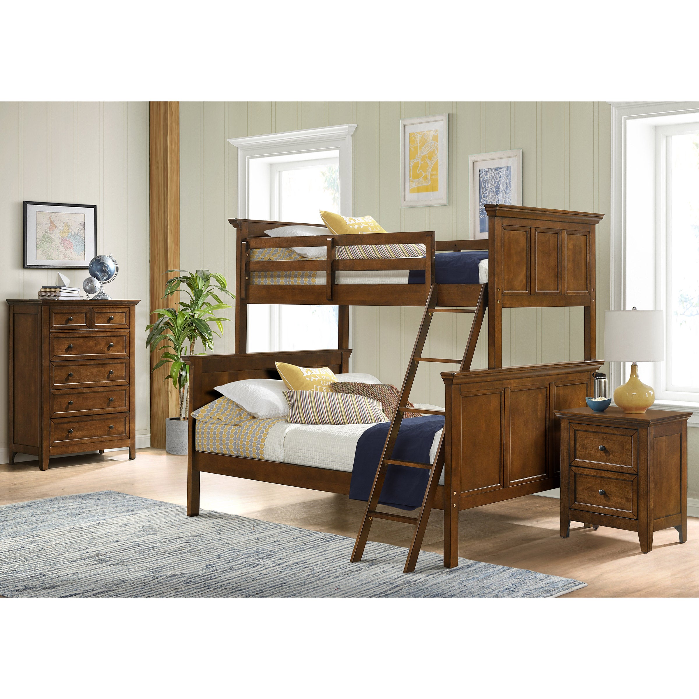 Imagio Home Furniture Ridgewood 3-piece Twin Over Full Bunk Bed Set