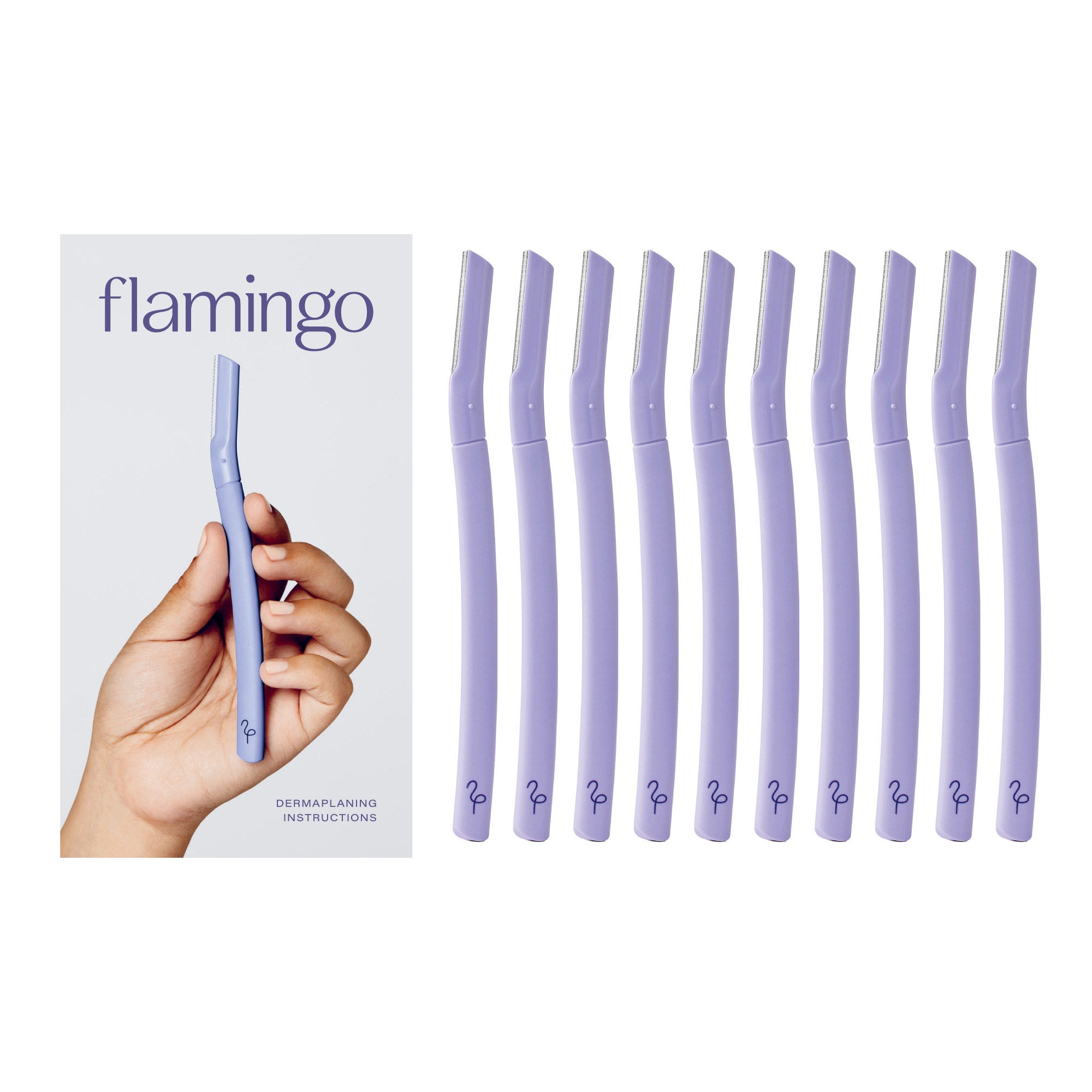 Flamingo Disposable Dermaplane Razors, 10-count