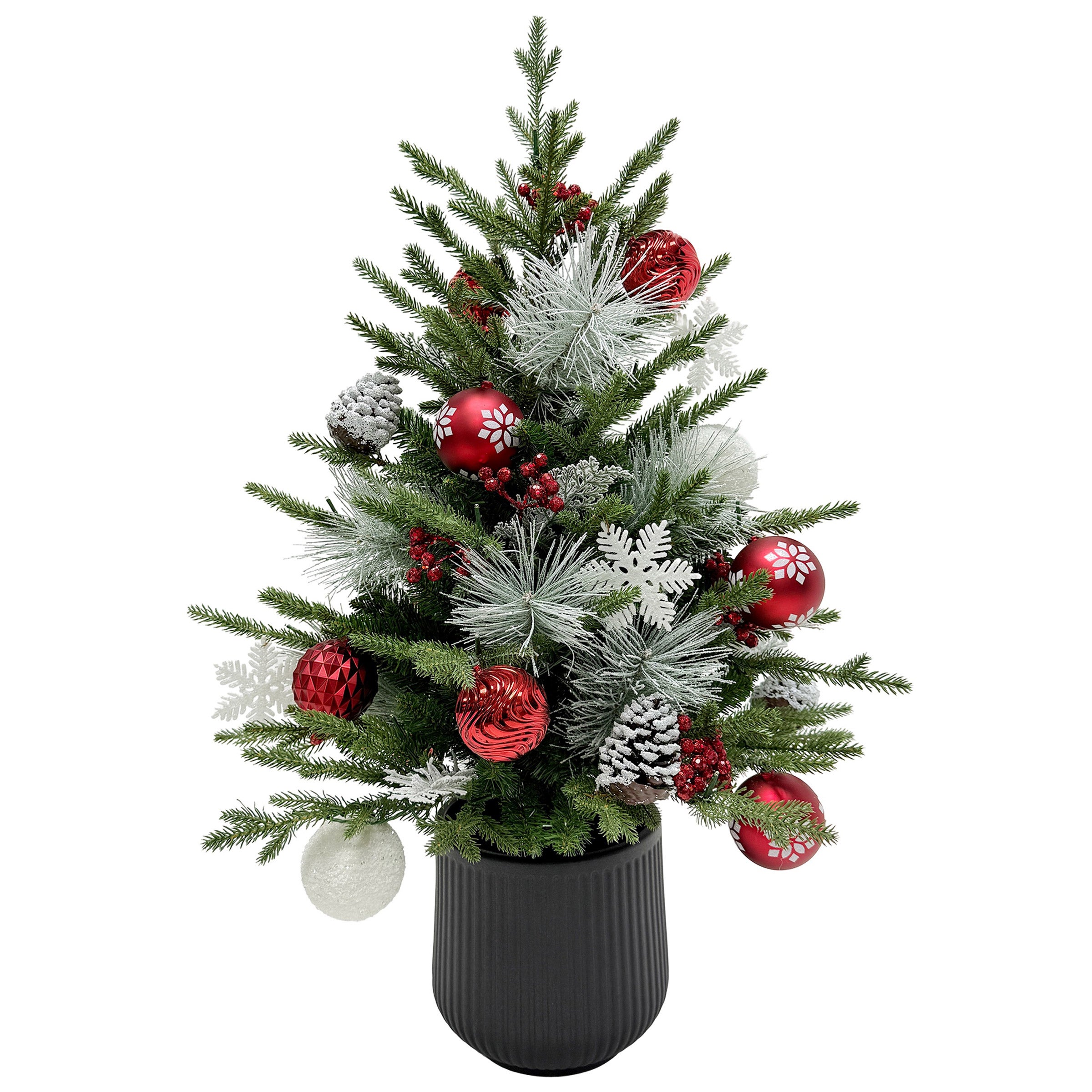 36" Pre-Lit LED with Twinkle Mixed Pine Decorated Artificial Tree