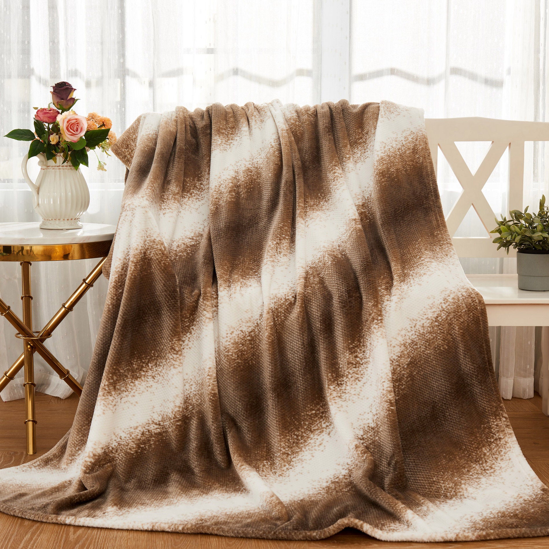 Mon Chateau Ombre Textured Throw, 2-pack