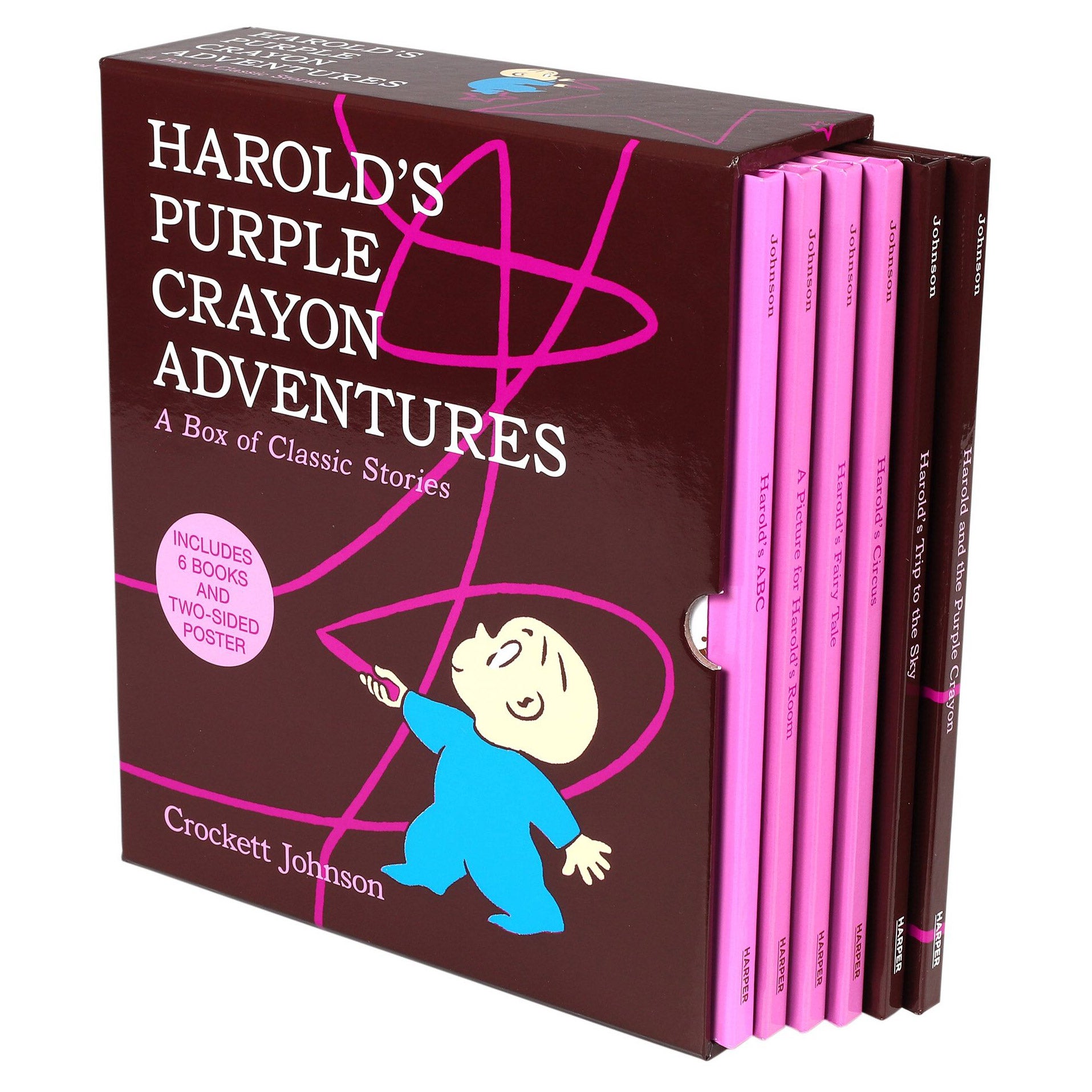 Harold's Purple Crayon Adventures: 6 Picture Book Box Set by Crockett Johnson