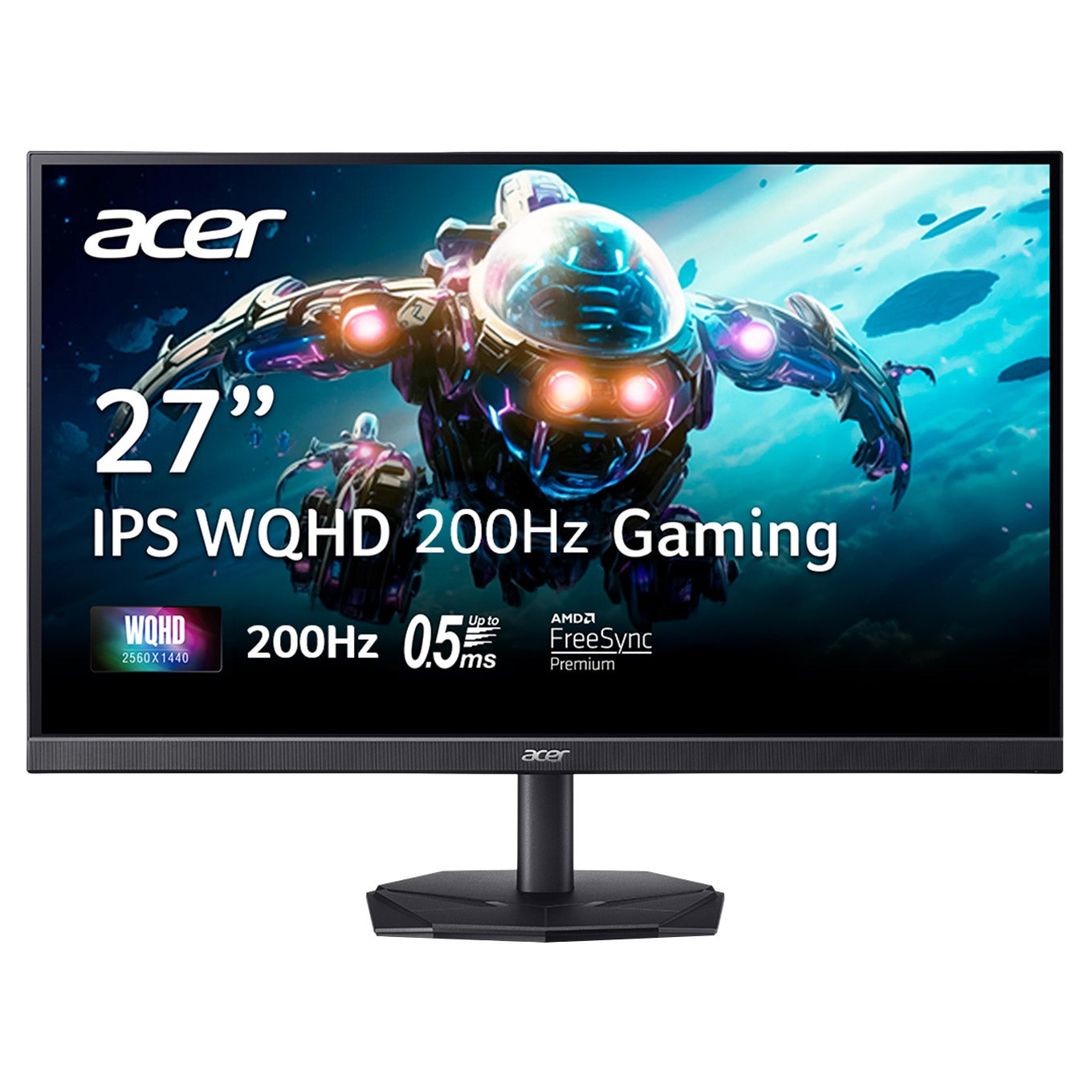Acer Nitro KG271U X1bmiipx 27” WQHD IPS 200Hz Gaming Monitor – AMD FreeSync Premium – 2560 x 1440