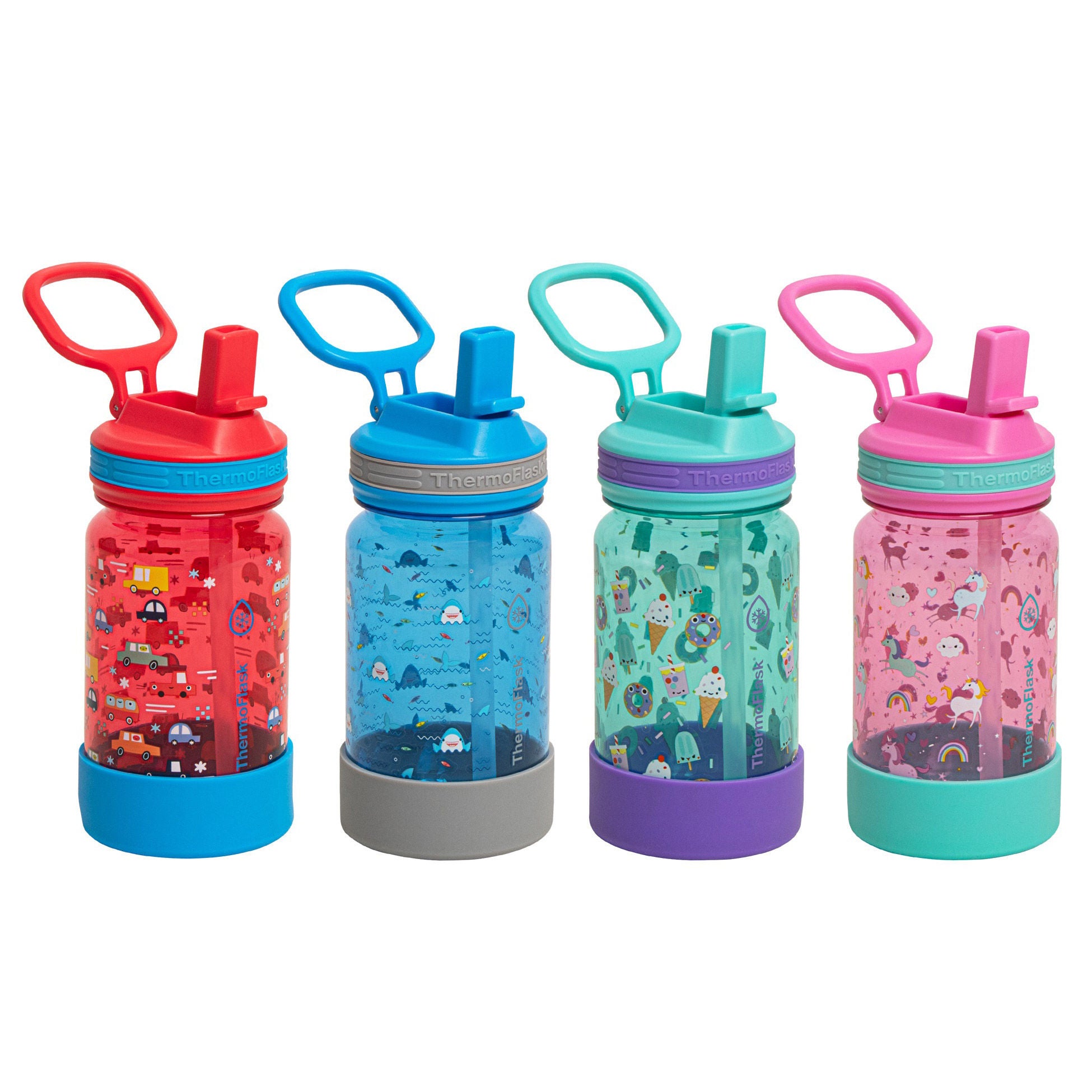 ThermoFlask 14 oz. Kids Tritan Bottles, 4-pack