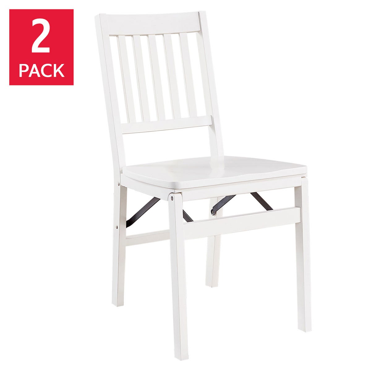 Stakmore Solid Wood Folding Chair, 2-pack