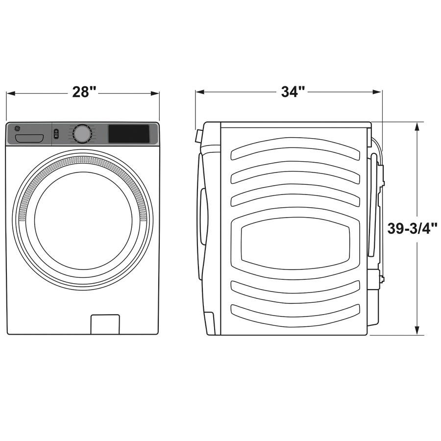 GE 5.0 cu. ft. Washer with UltraFresh Vent System and OdorBlock
