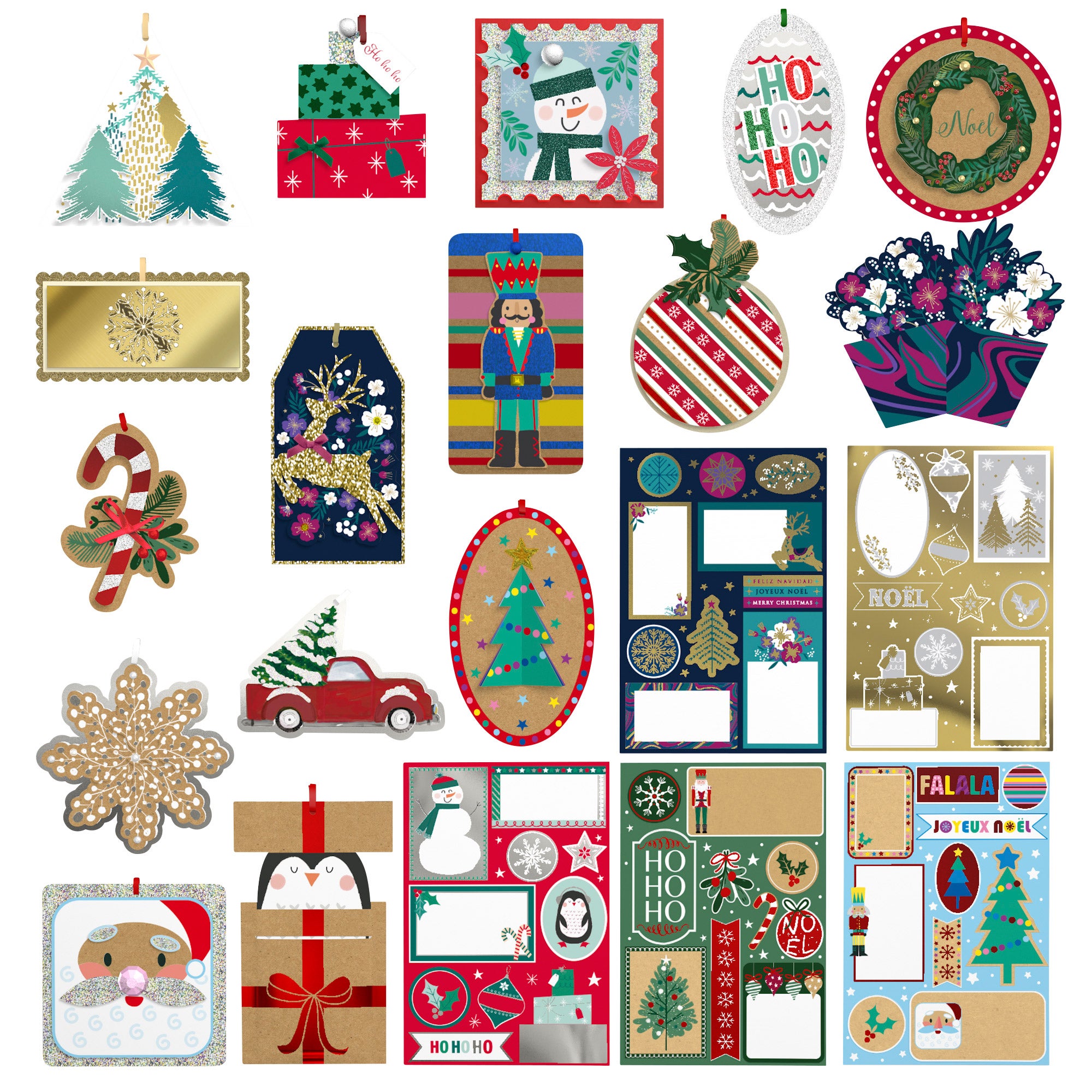 Holiday Gift Tags and Stickers, 250-count