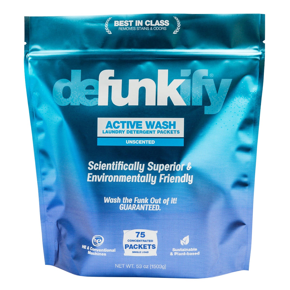 Defunkify Active Wash Laundry Detergent Packets 75-count