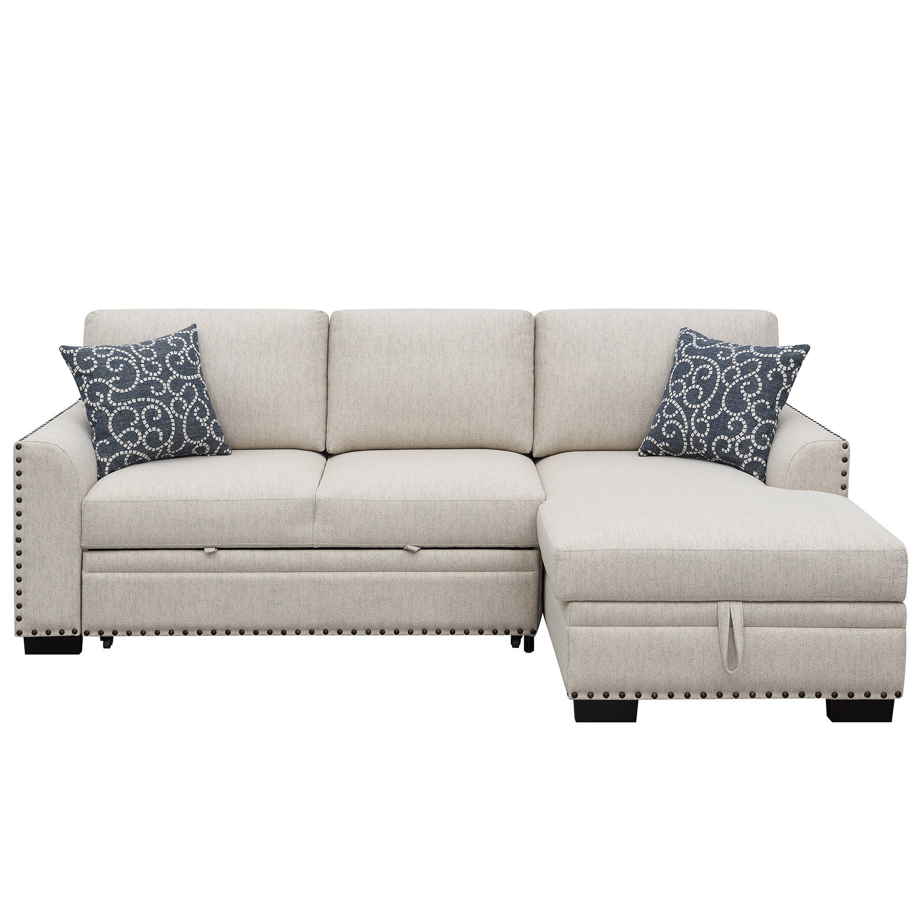 Amaya Fabric Sleeper Sofa Sectional