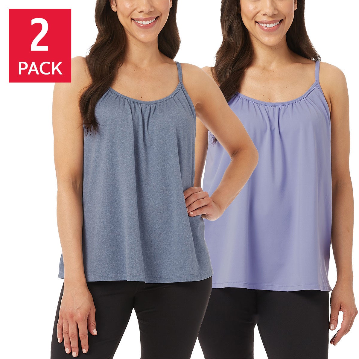 32 Degrees Ladies' Bra Cami, 2-pack