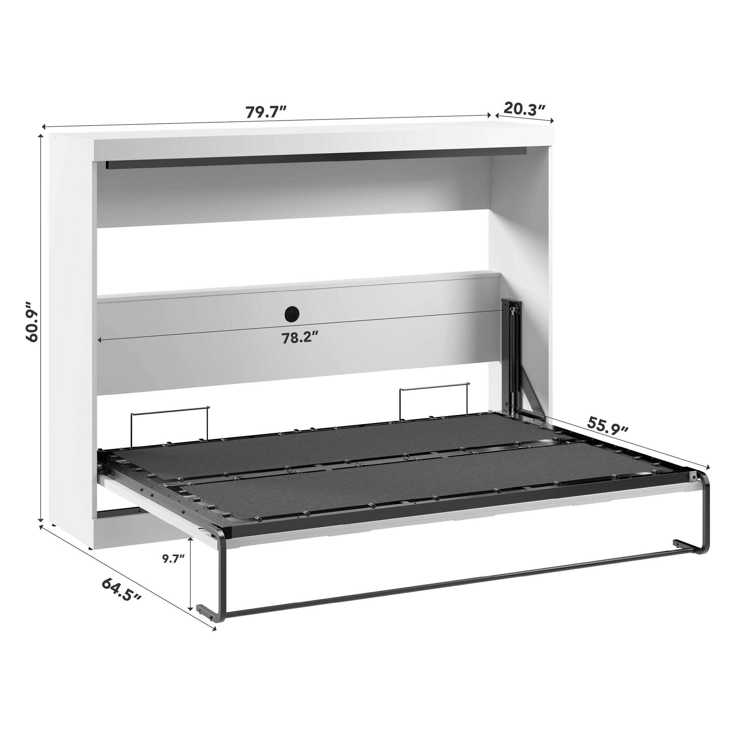 Oasis Horizontal Murphy Bed, Full Size
