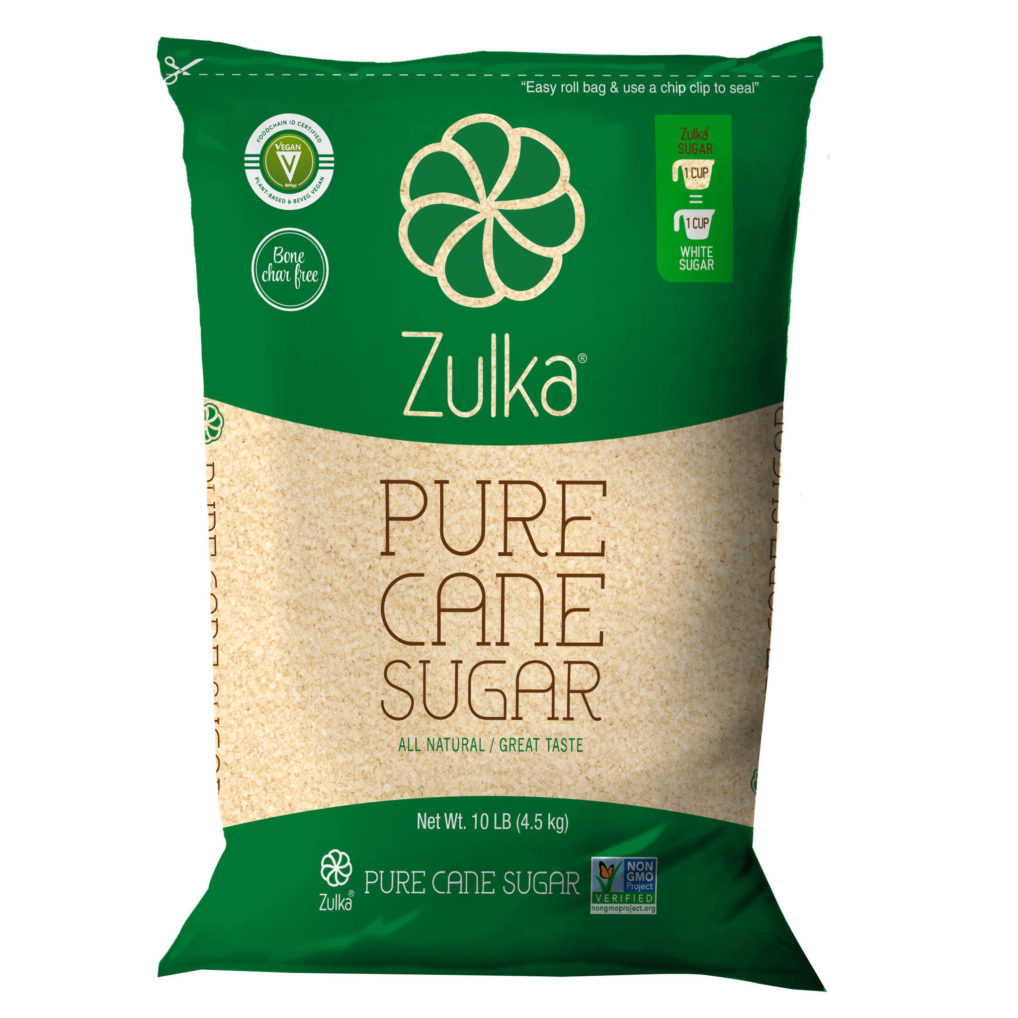 Zulka Pure Cane Sugar, 10 lbs