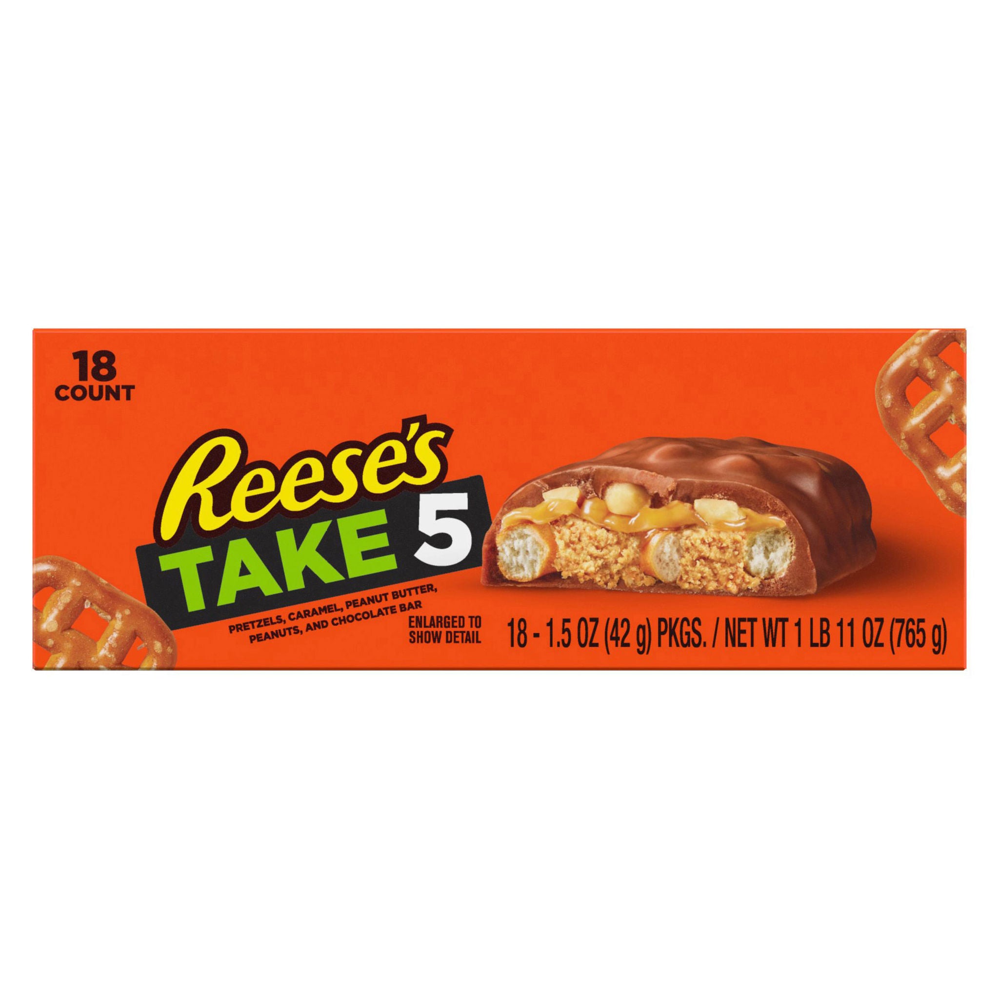 Reese's Take 5 Candy Bar, 1.5 oz, 18-count