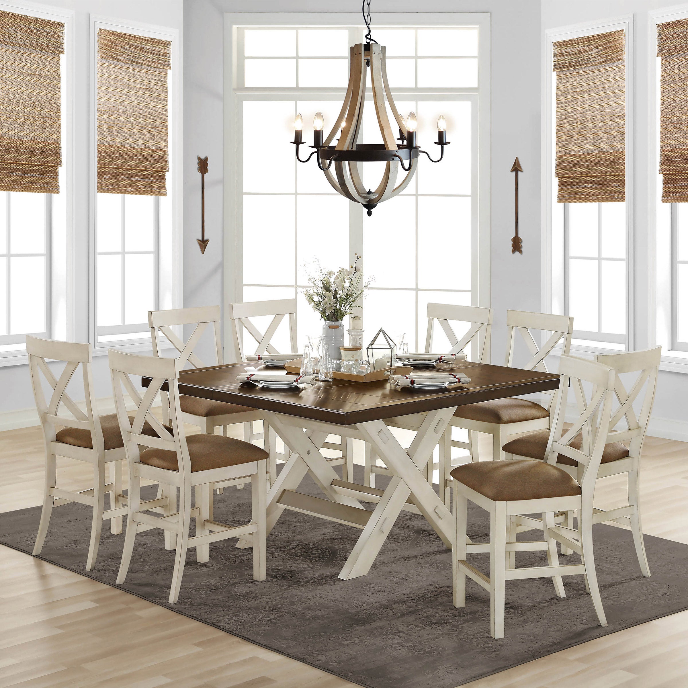 Stefan 9-piece Counter Height Dining Set