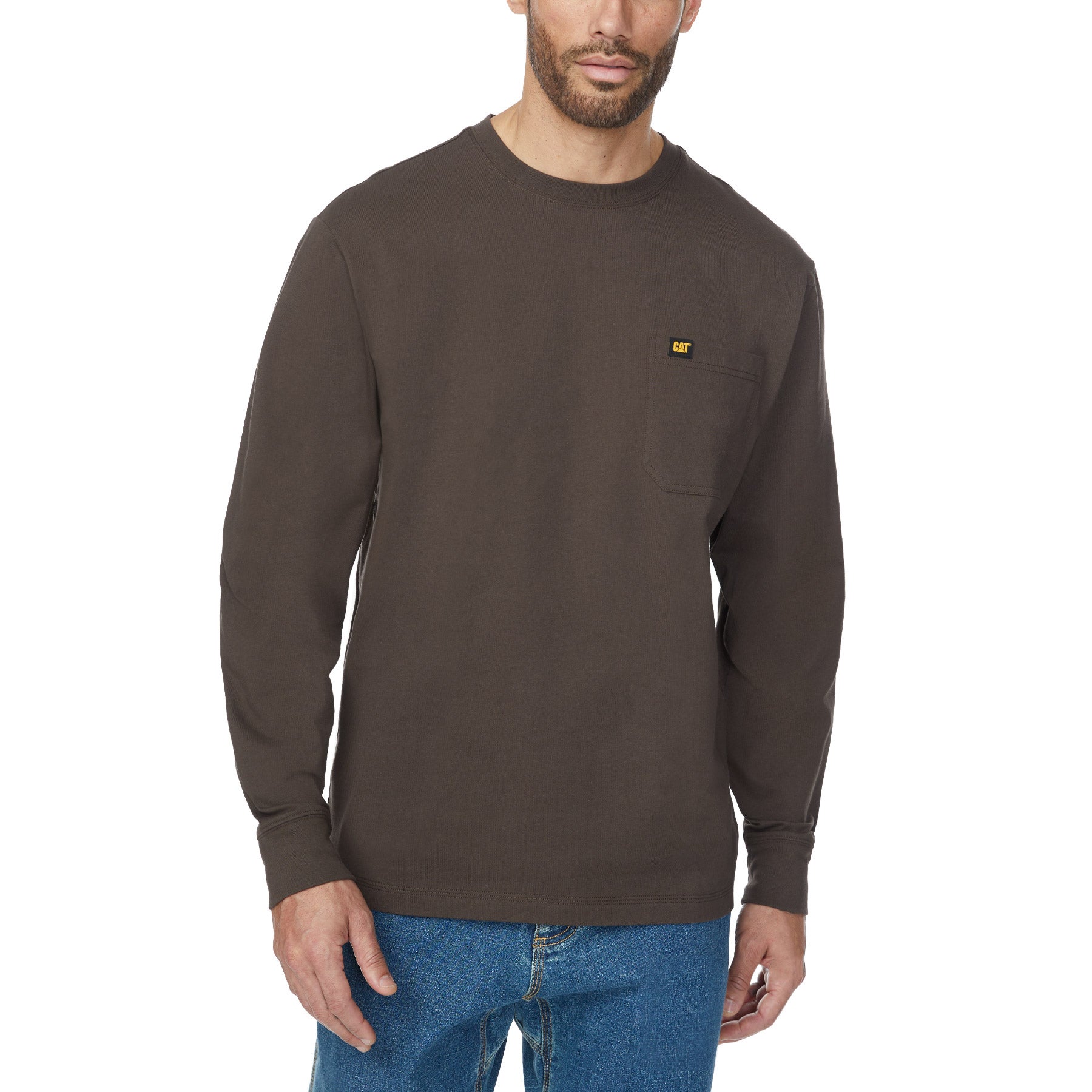 CAT Men's Long Sleeve Pocket Tee