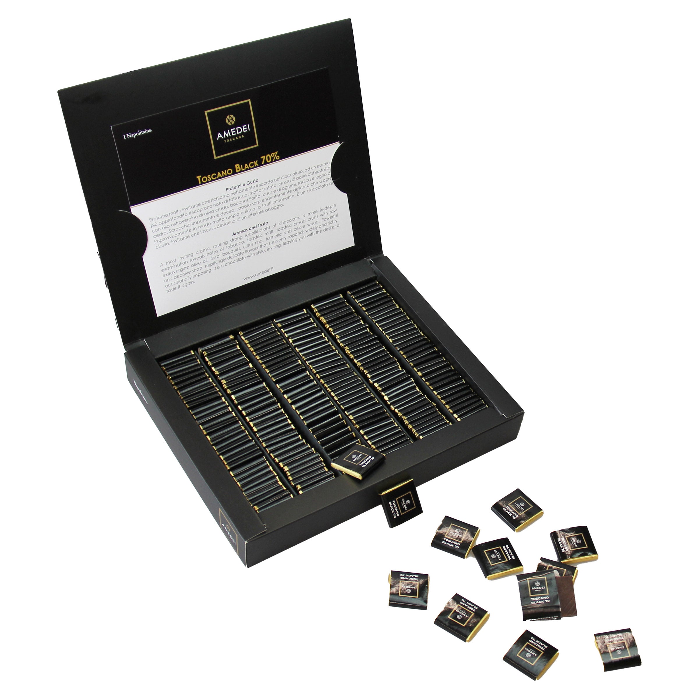 Amedei 70% Dark Chocolate, After Dinner/Hotel Lobby Chocolates, 4.5 g, 204 count
