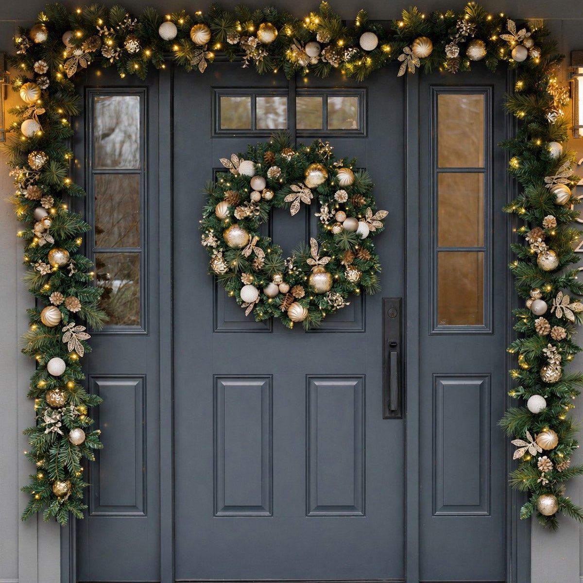 9' Pre-lit LED with Twinkle Decorated Artificial Garland