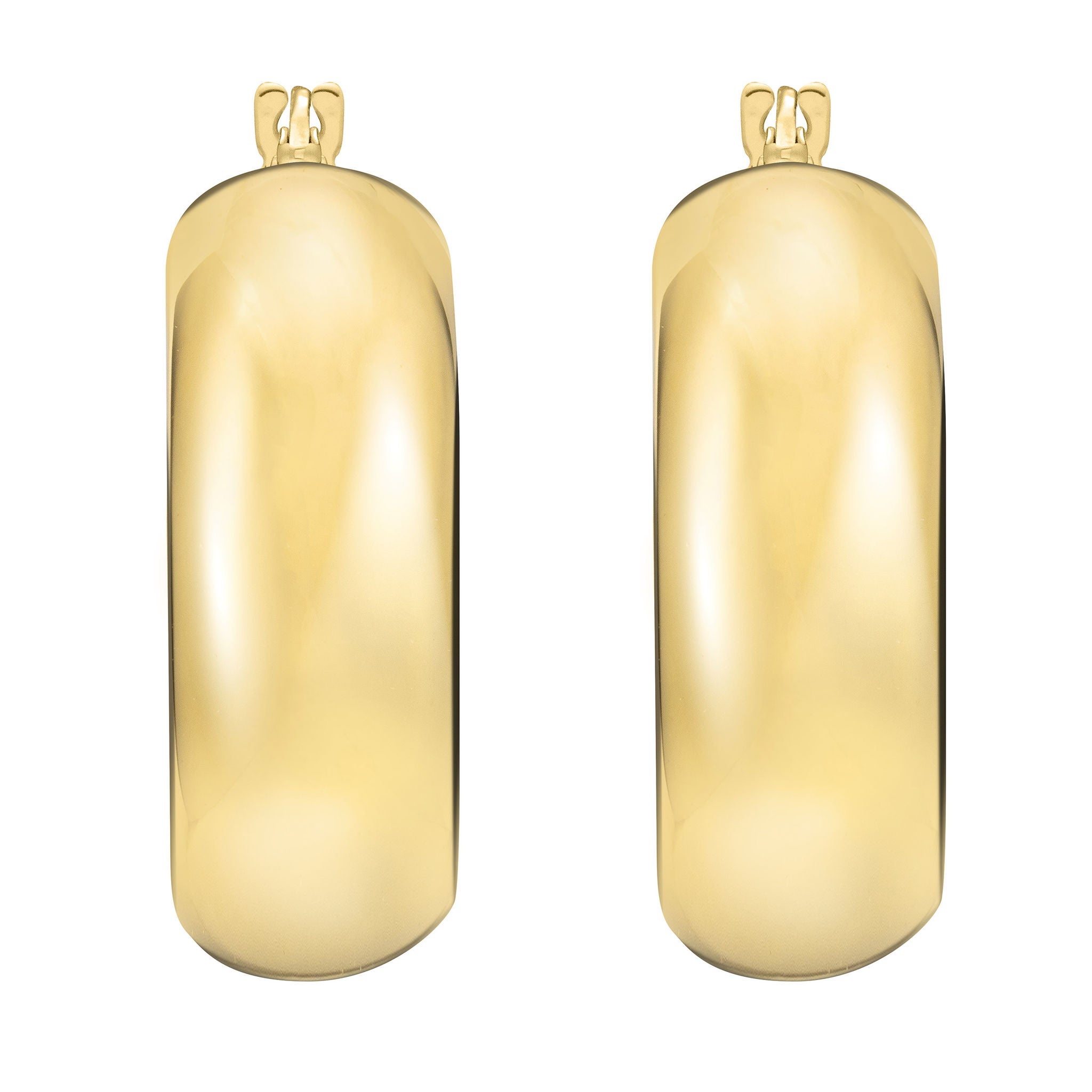 18kt Yellow Gold Round Hoop Earrings