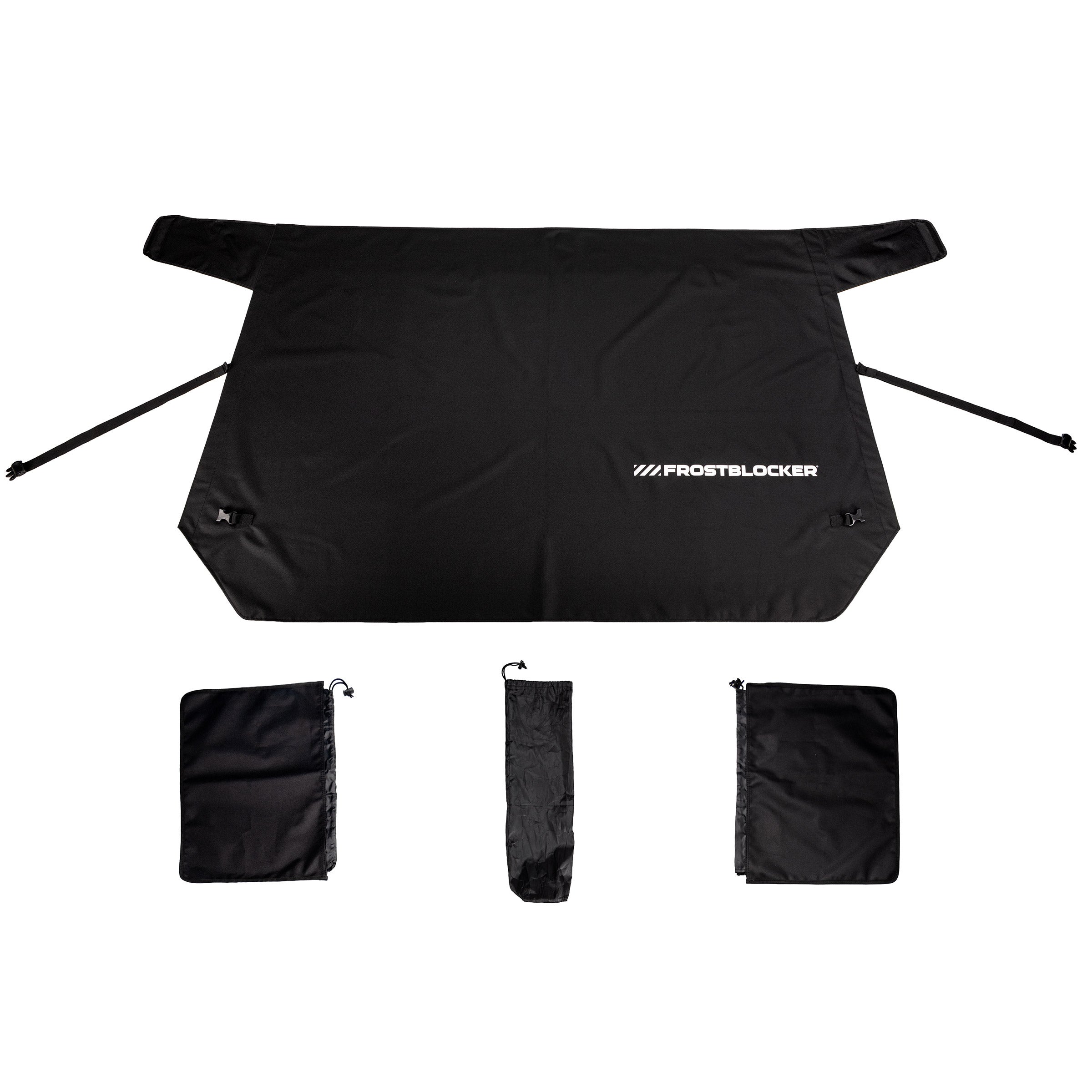 Frostblocker Winter Windshield Cover 2-pack, XL Black