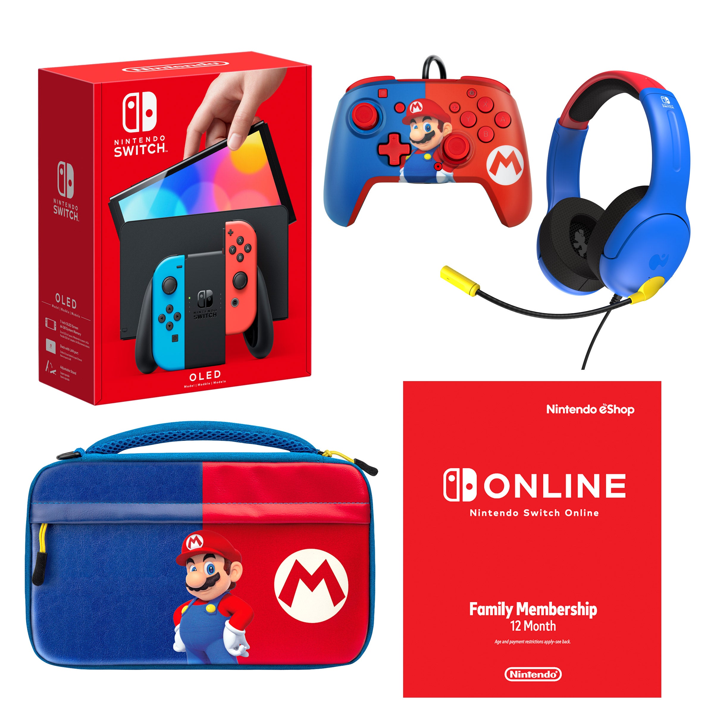 Nintendo Switch OLED Bundle – Red/Blue Edition
