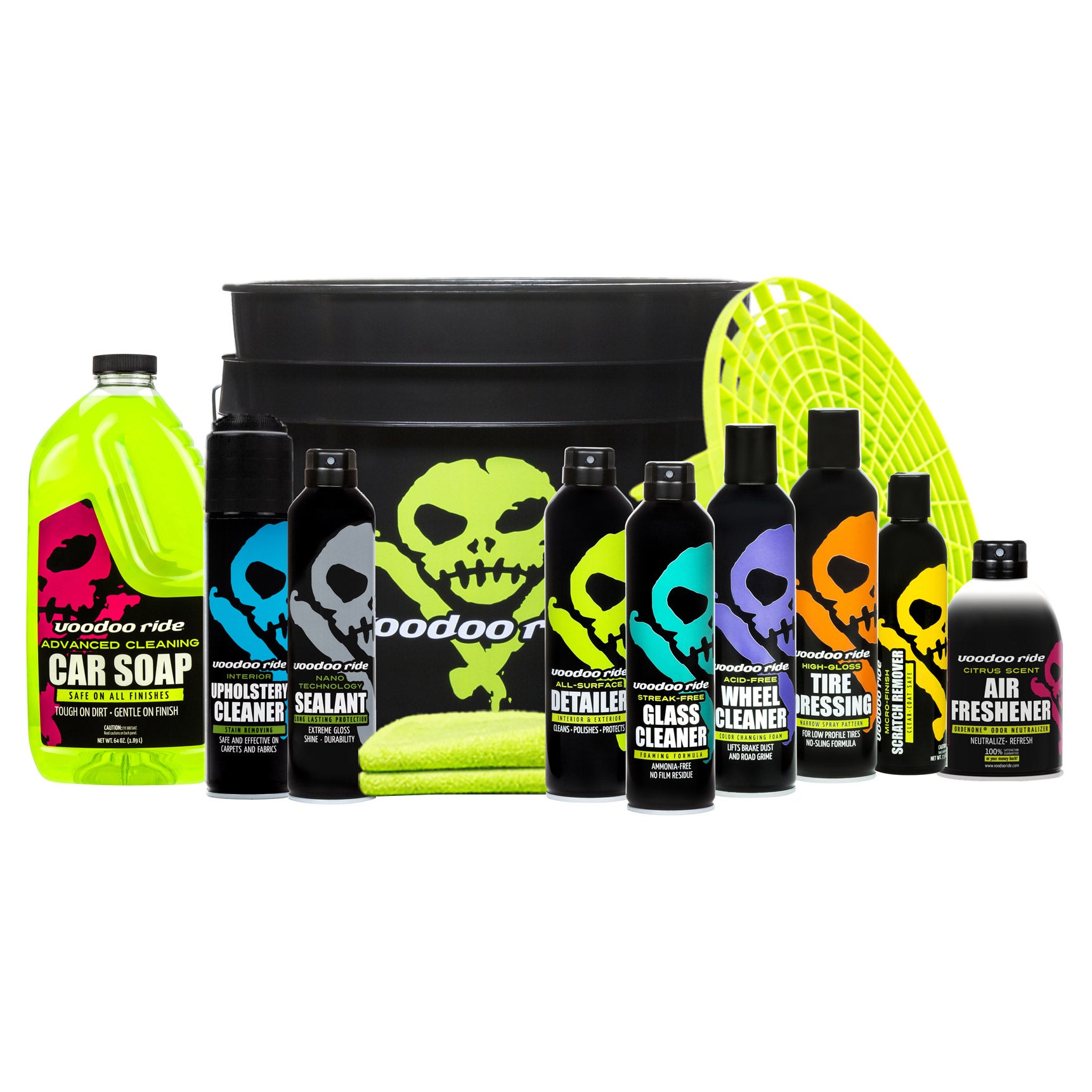 Voodoo Ride Car Care Wash Bucket Detailing Kit