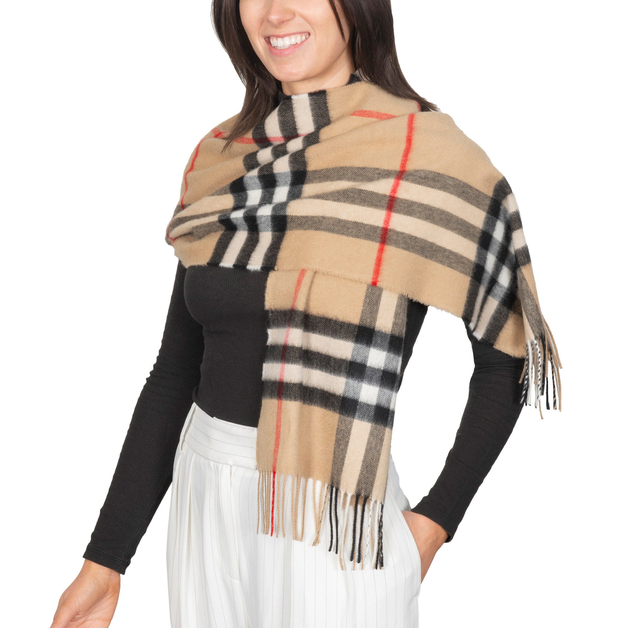 Burberry Check Cashmere Scarf