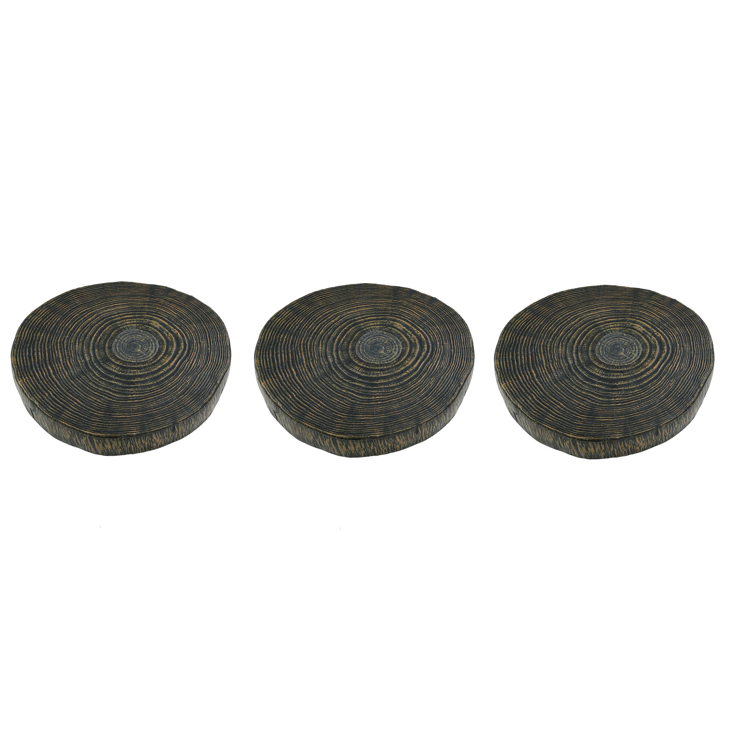 Stone Composite Stepping Stones, 3-pack
