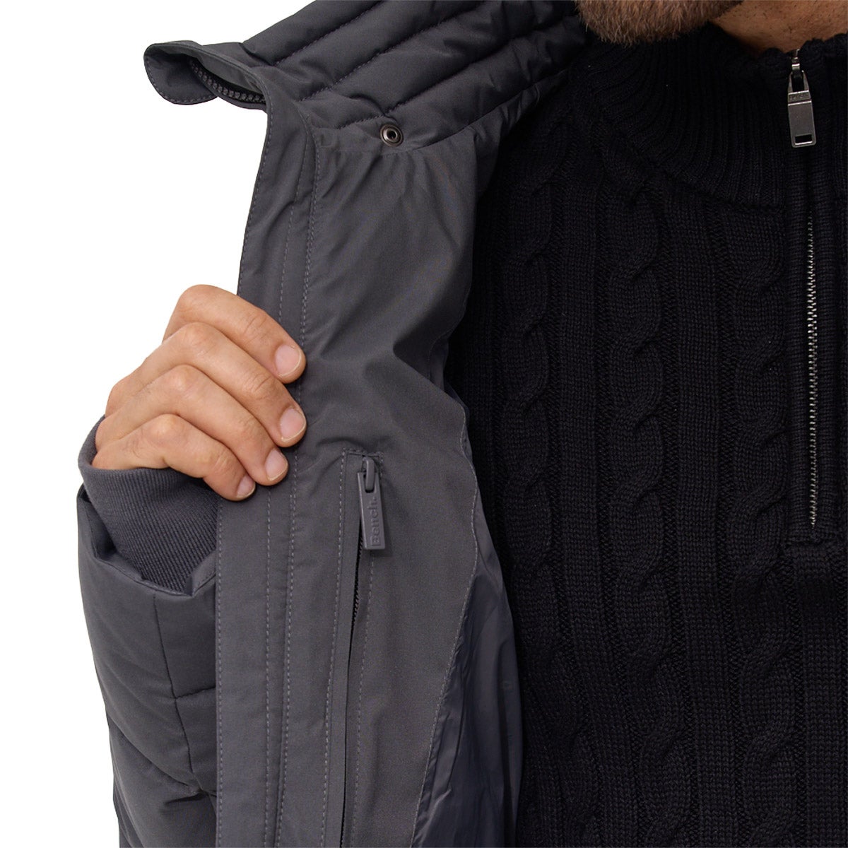 Bench. Men's Long Parka Jacket