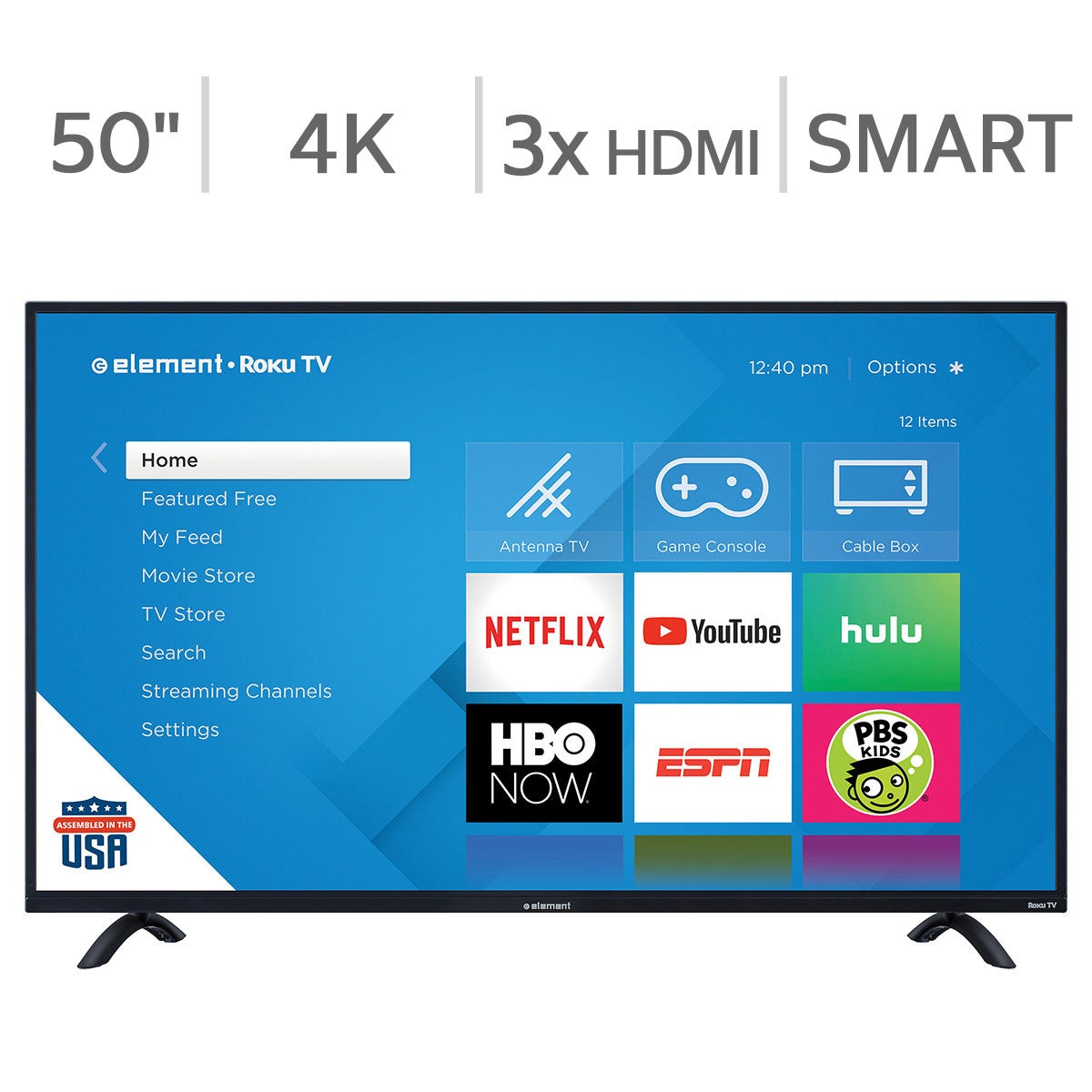Element 50" Class 4K UHD LED LCD TV