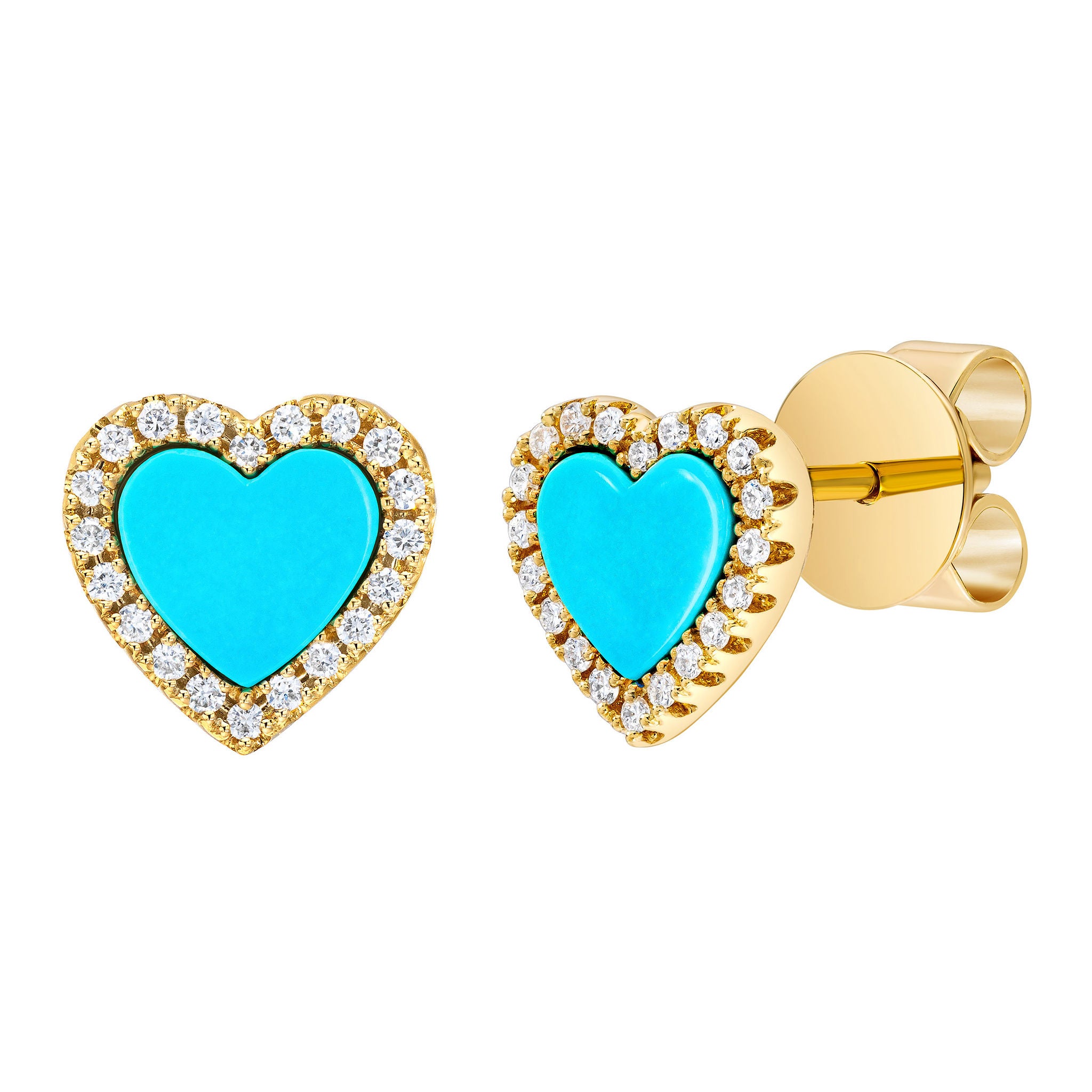 Gemstone and Diamond 14kt Yellow Gold Earrings