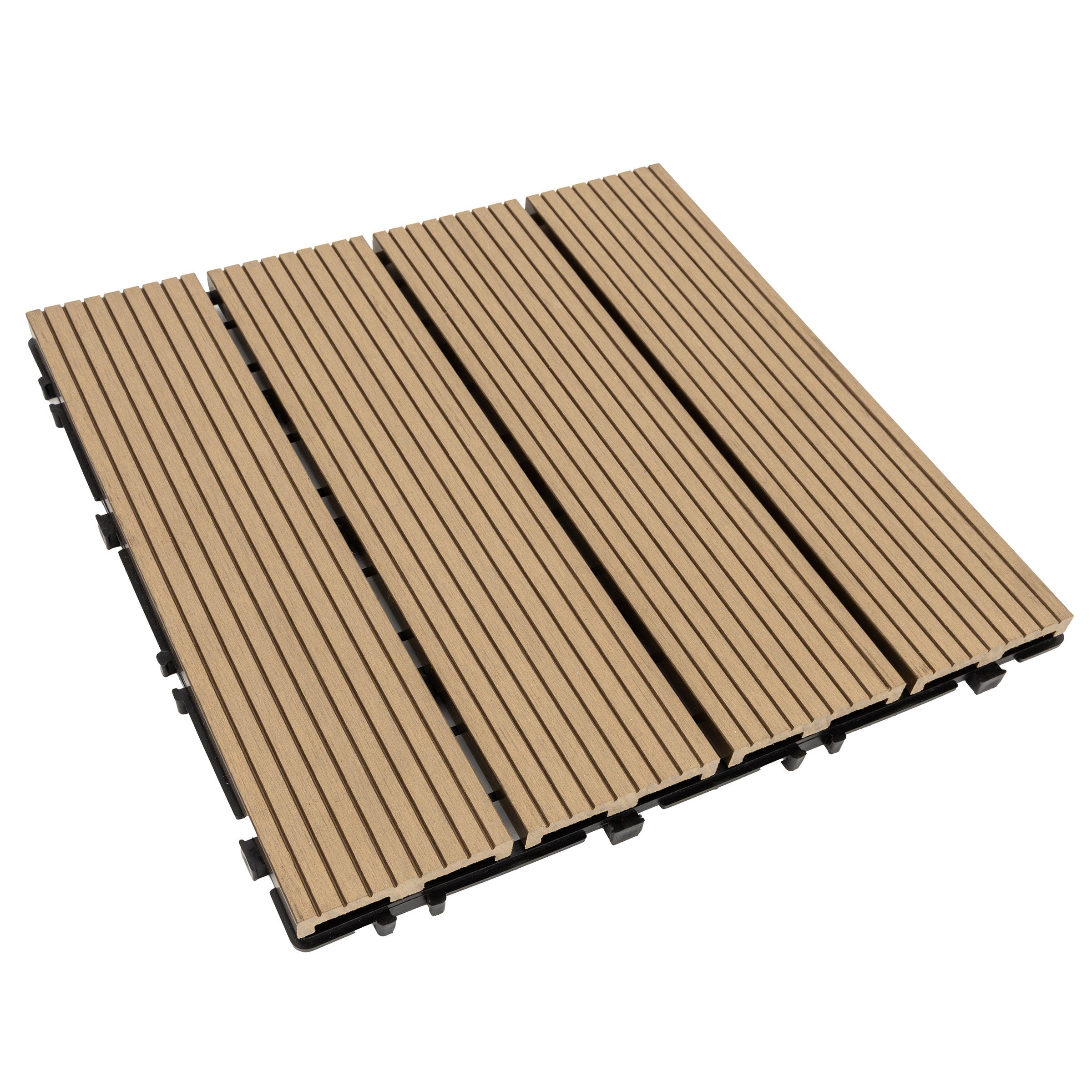 Golden Select WPC 12" x 12” Deck Tiles, 24 Tiles