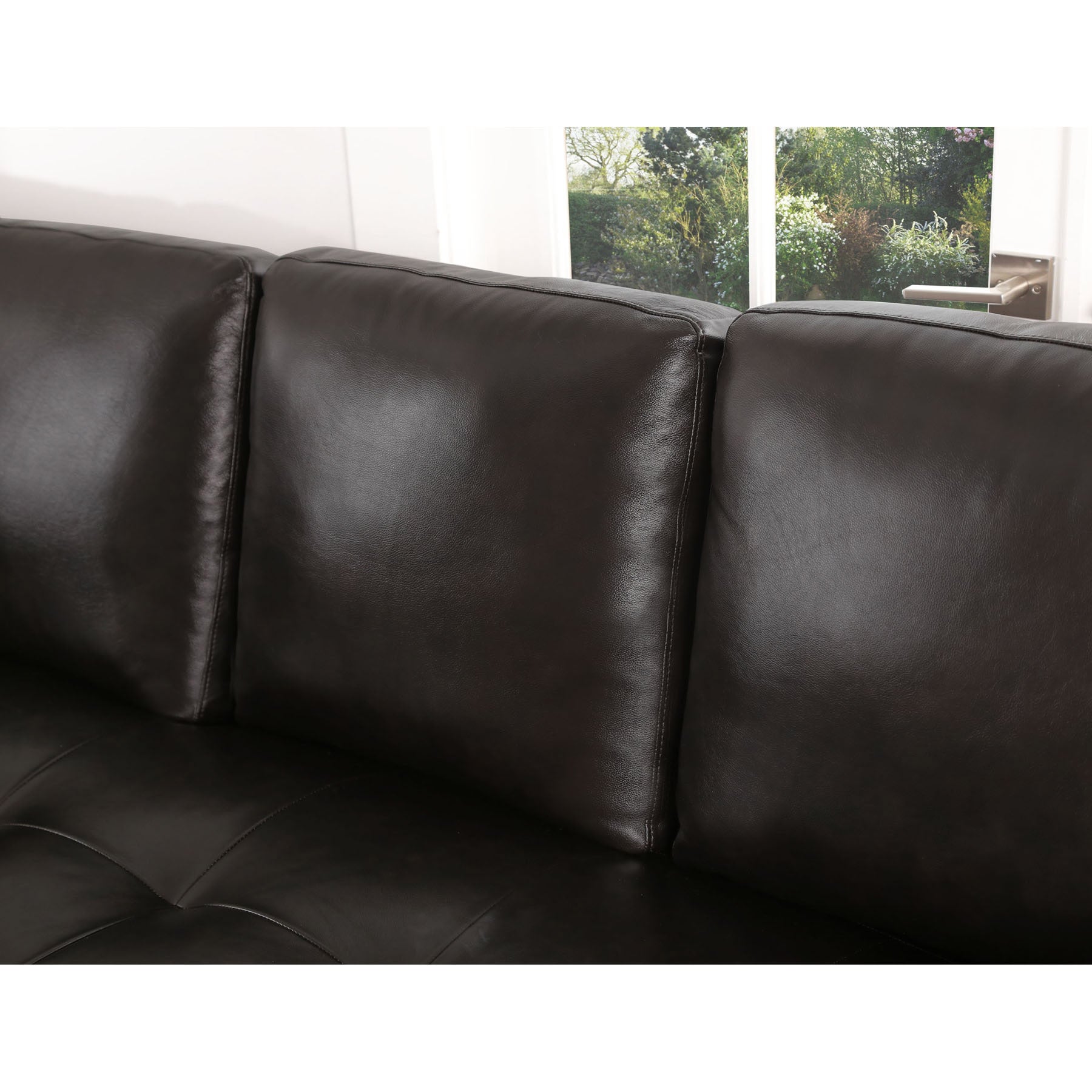 Markham Leather Sectional with Ottoman