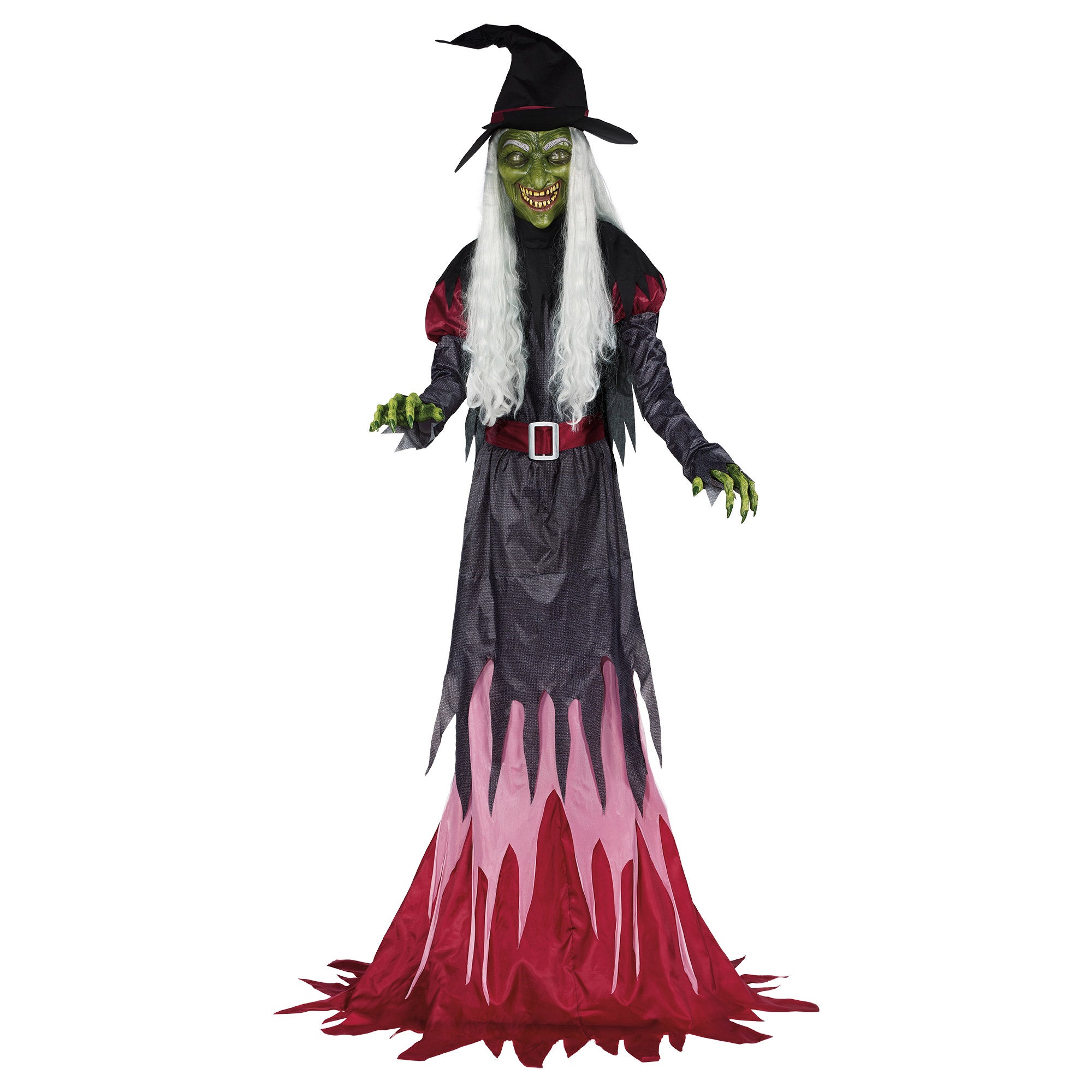 12' Animated Witch with LED Eyes