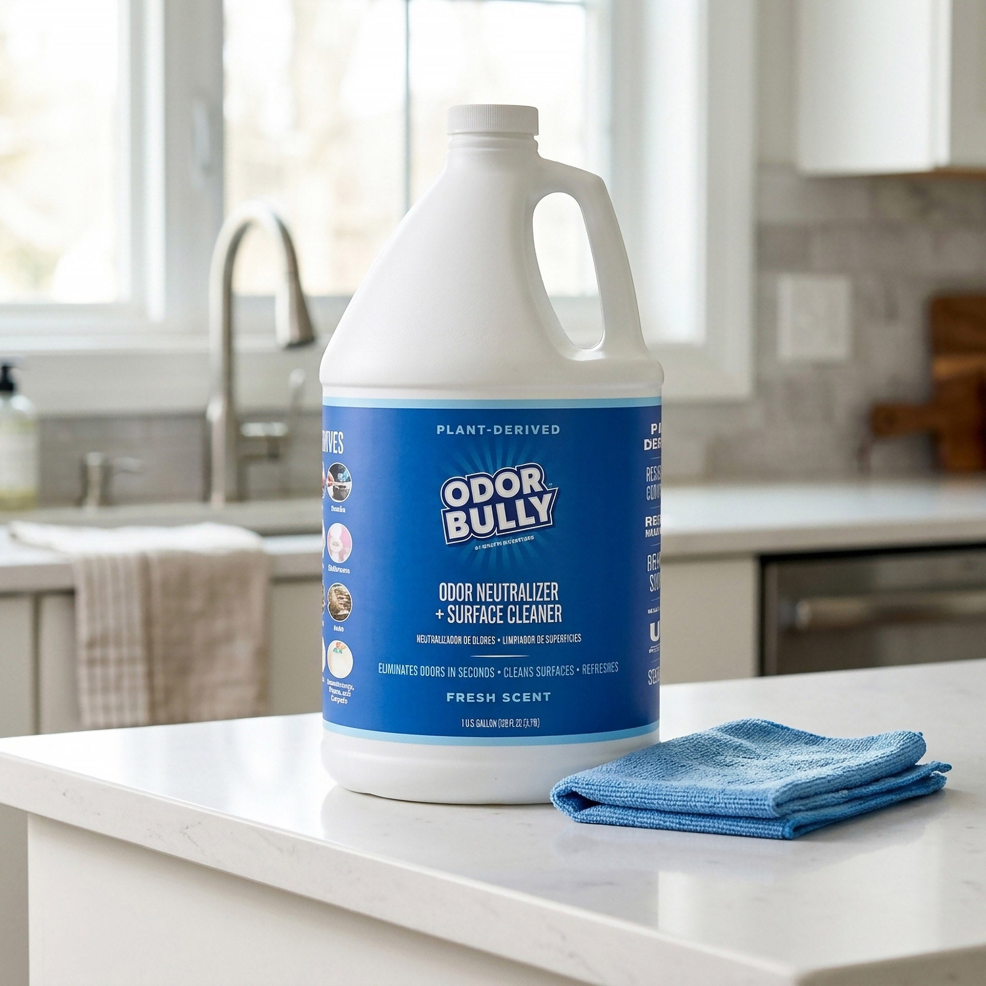 Odor Bully Odor Neutralizer + Surface Cleaner, Fresh, Spray + Concentrate Refill Bundle