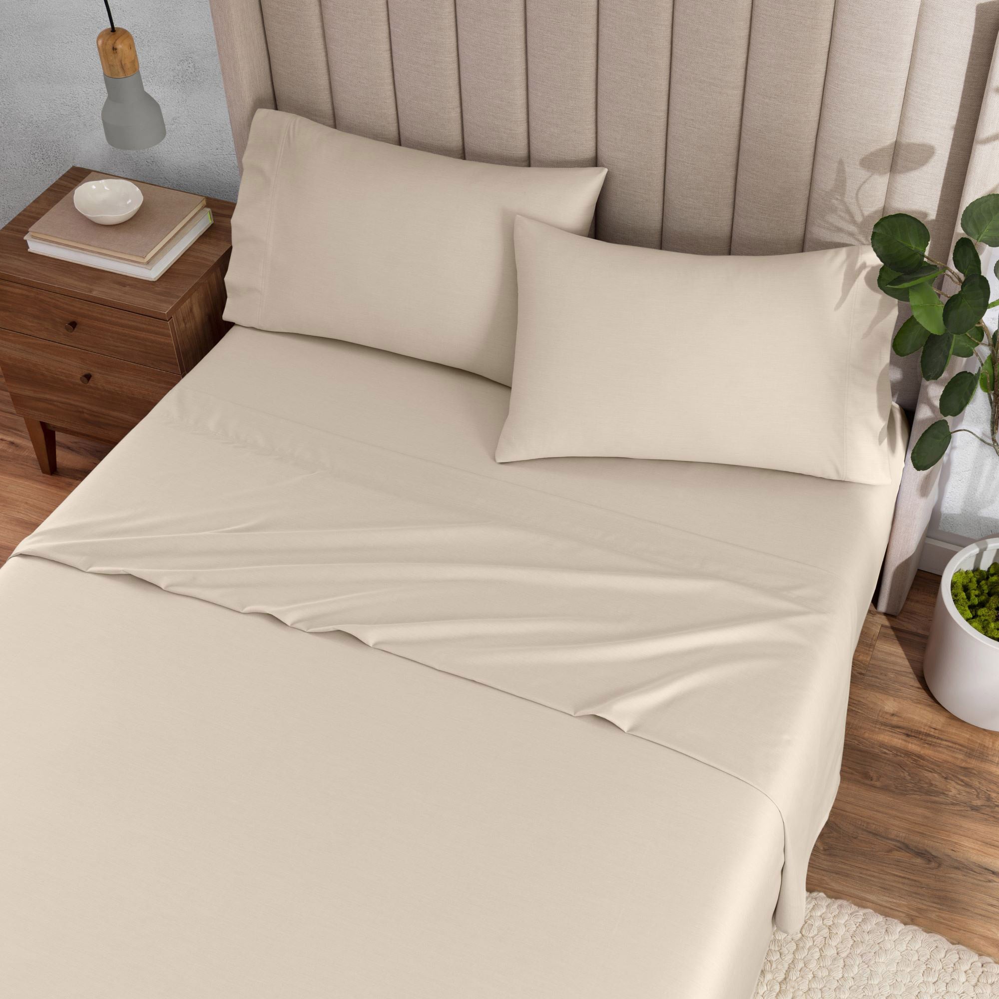WelHome 320 Thread Count 4-piece Cotton-rich Sheet Set