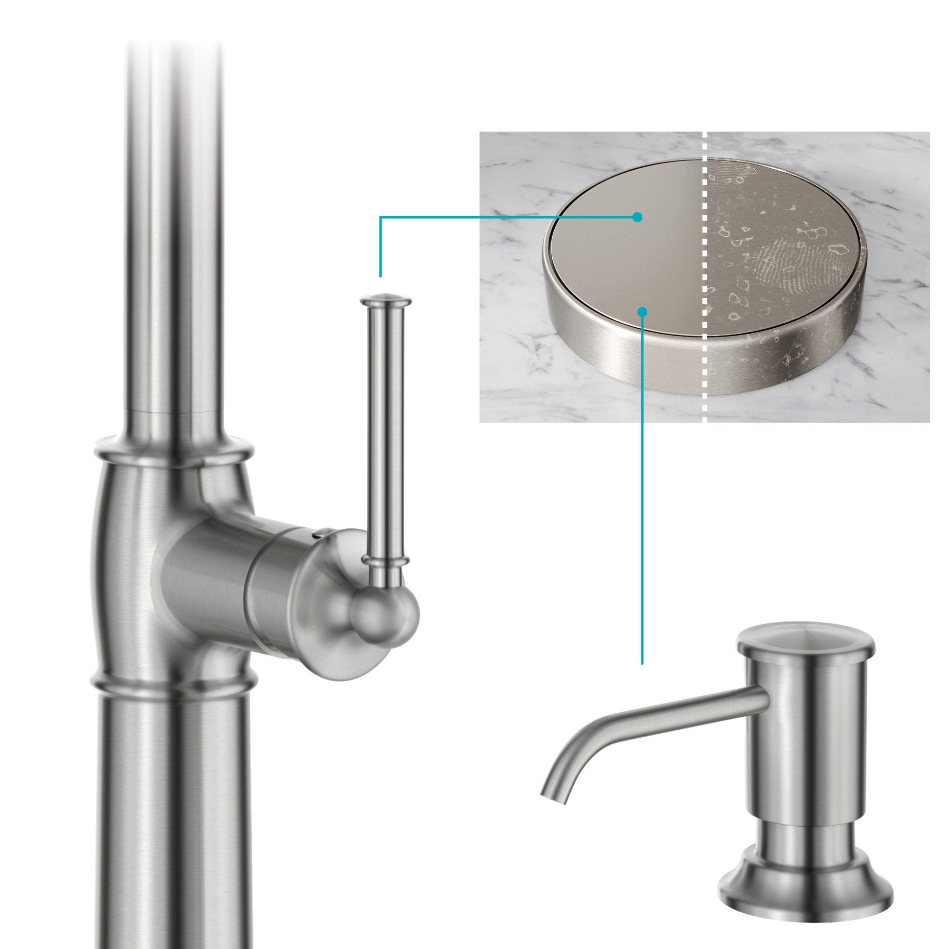 KRAUS Pull-down Kitchen Faucet and Soap Dispenser