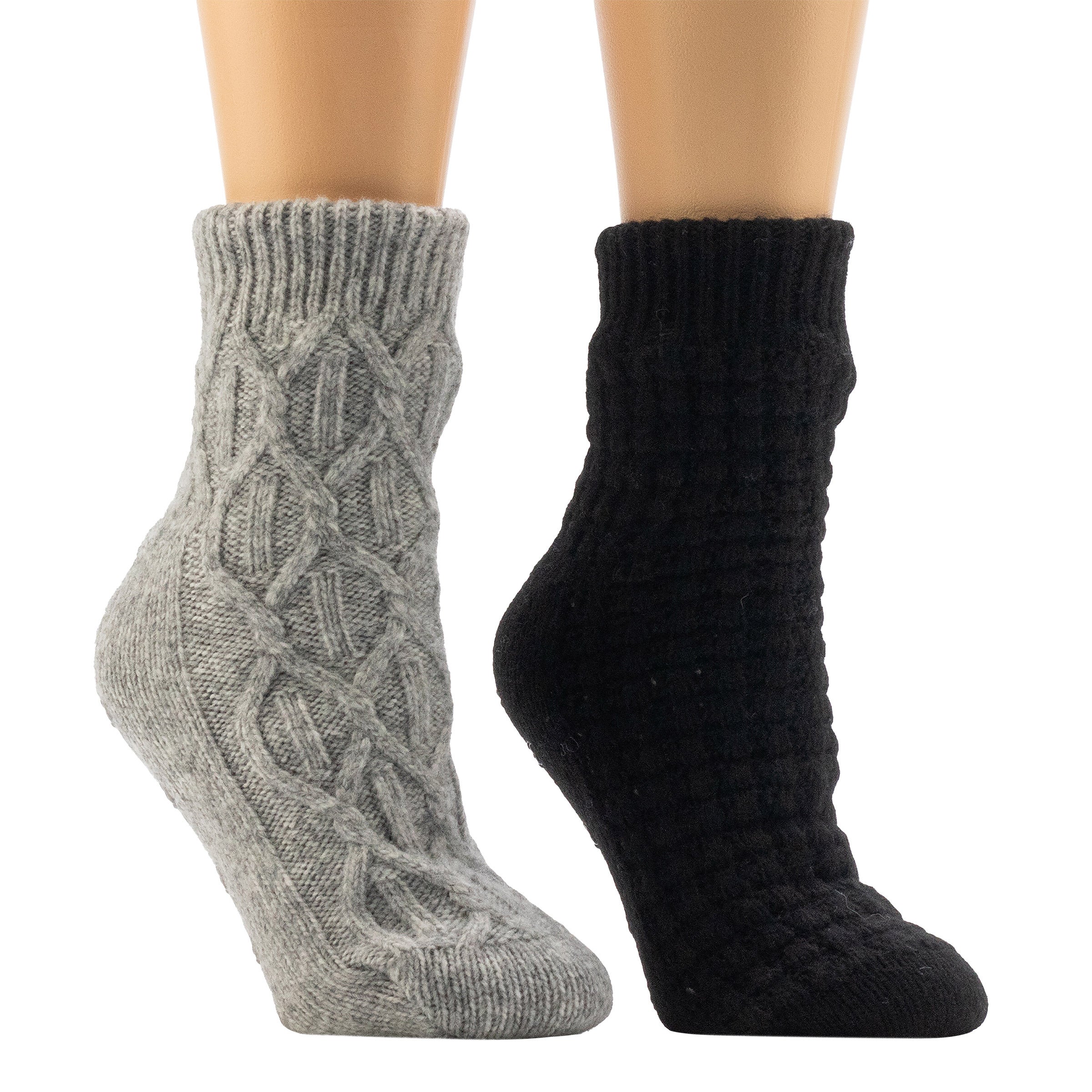 Jane and Bleecker Women's Slipper Sock, 2-pack